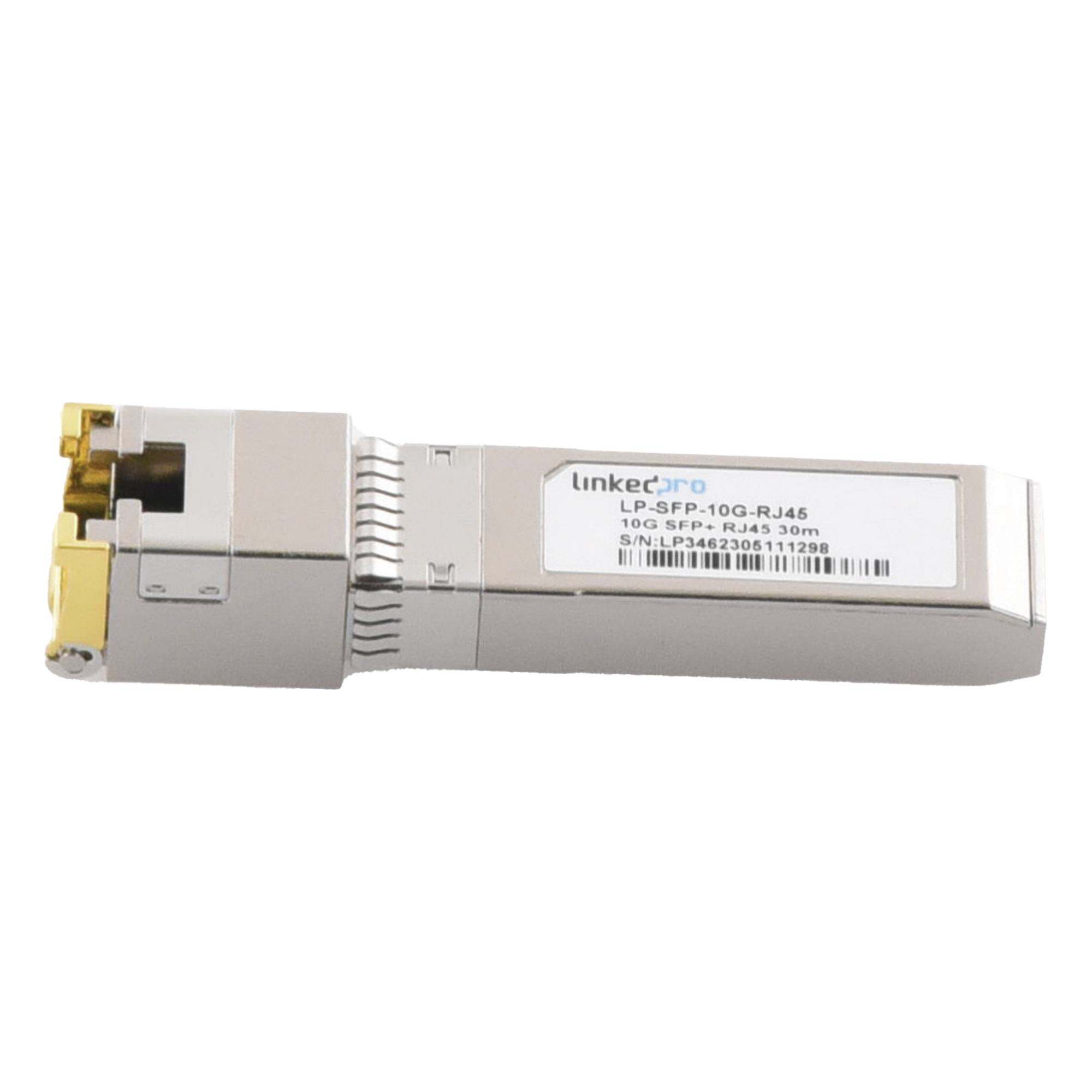 Transceptor SFP+ / 10 Gbps / RJ45 / 10GBASE-T / Alcance 30 m (98.4 ft) / Hot-Pluggable / Monitoreo DDM