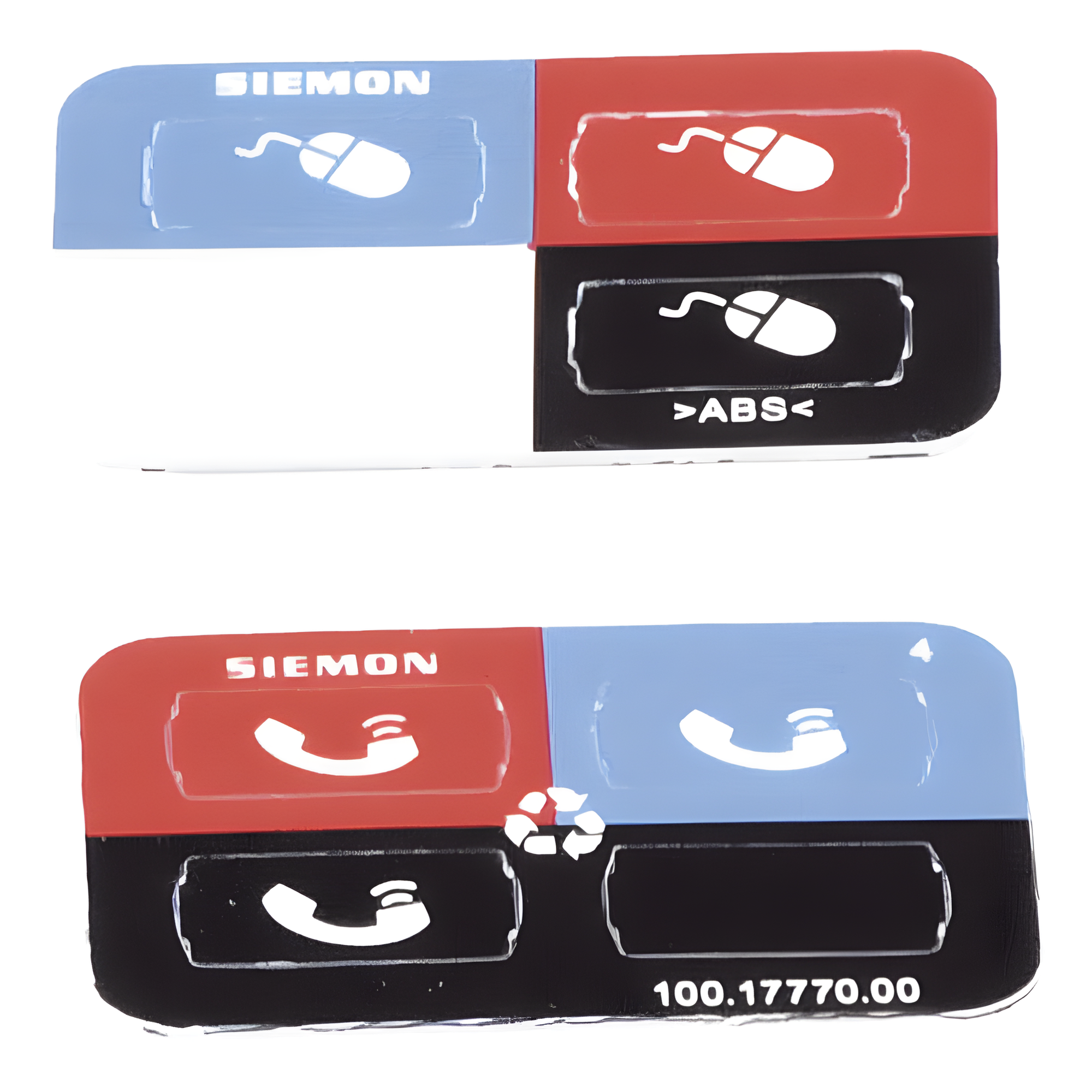 Icono para Identificación de Jacks / Montaje Plano o en Ángulo / Cat 5e/6/6a / UL 94 V-0 / Bolsa 100 Piezas — SIEMON · SKU Z-ICON-01B