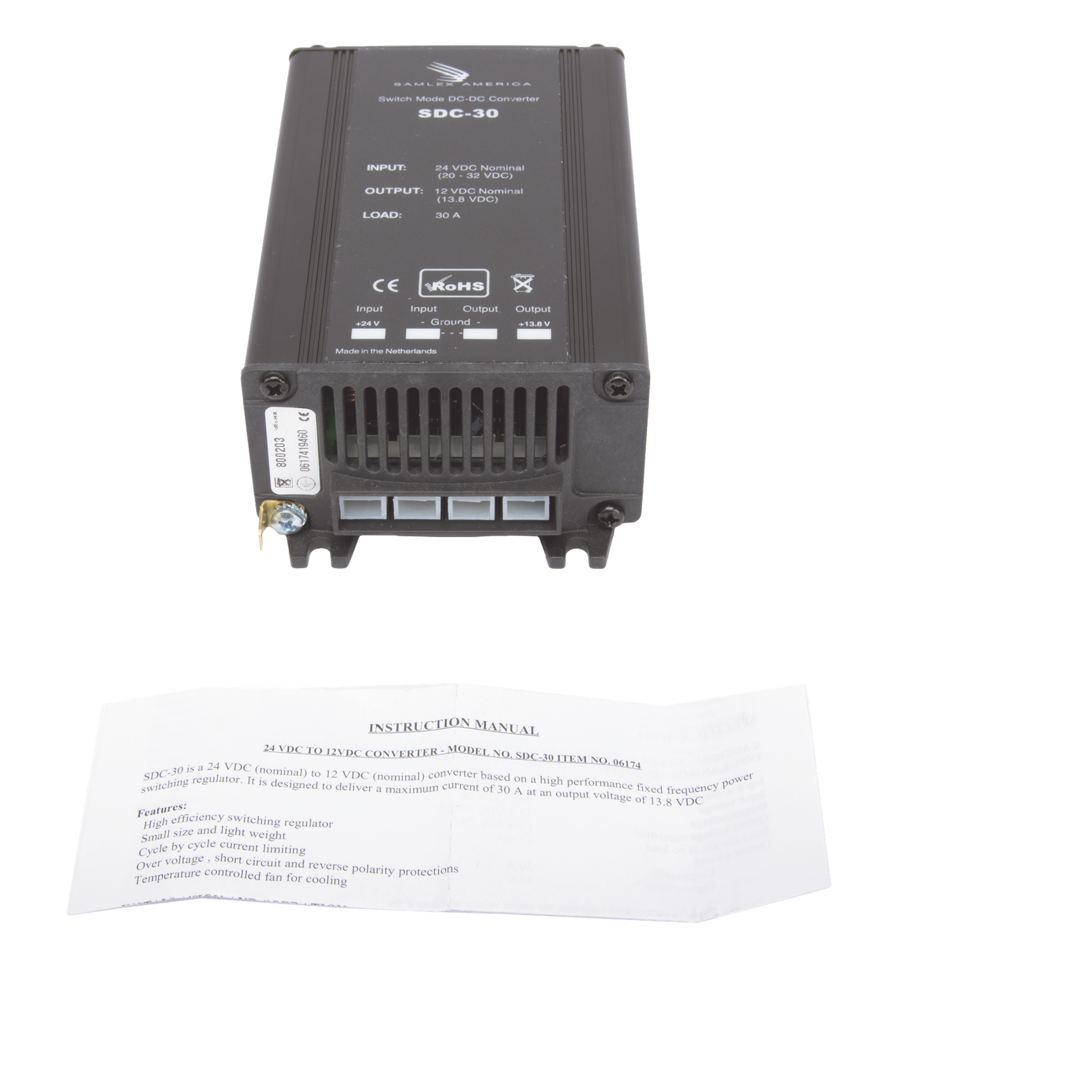 Convertidor de CD-CD, Entrada: 20-35 Vcc, Salida 13.8 Vcc 30 A.