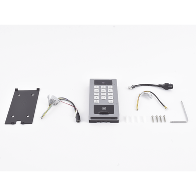 (PoE / 2 Relays) Terminal de Control de Acceso / Videoportero Multiapartamento Llamada a App / Teclado / Exterior Antivandálico IP65 & IK09 / Huella, Tarjeta, Código QR, PIN o App Hik-Connect  / Cámara 2 MP compatible con NVRs