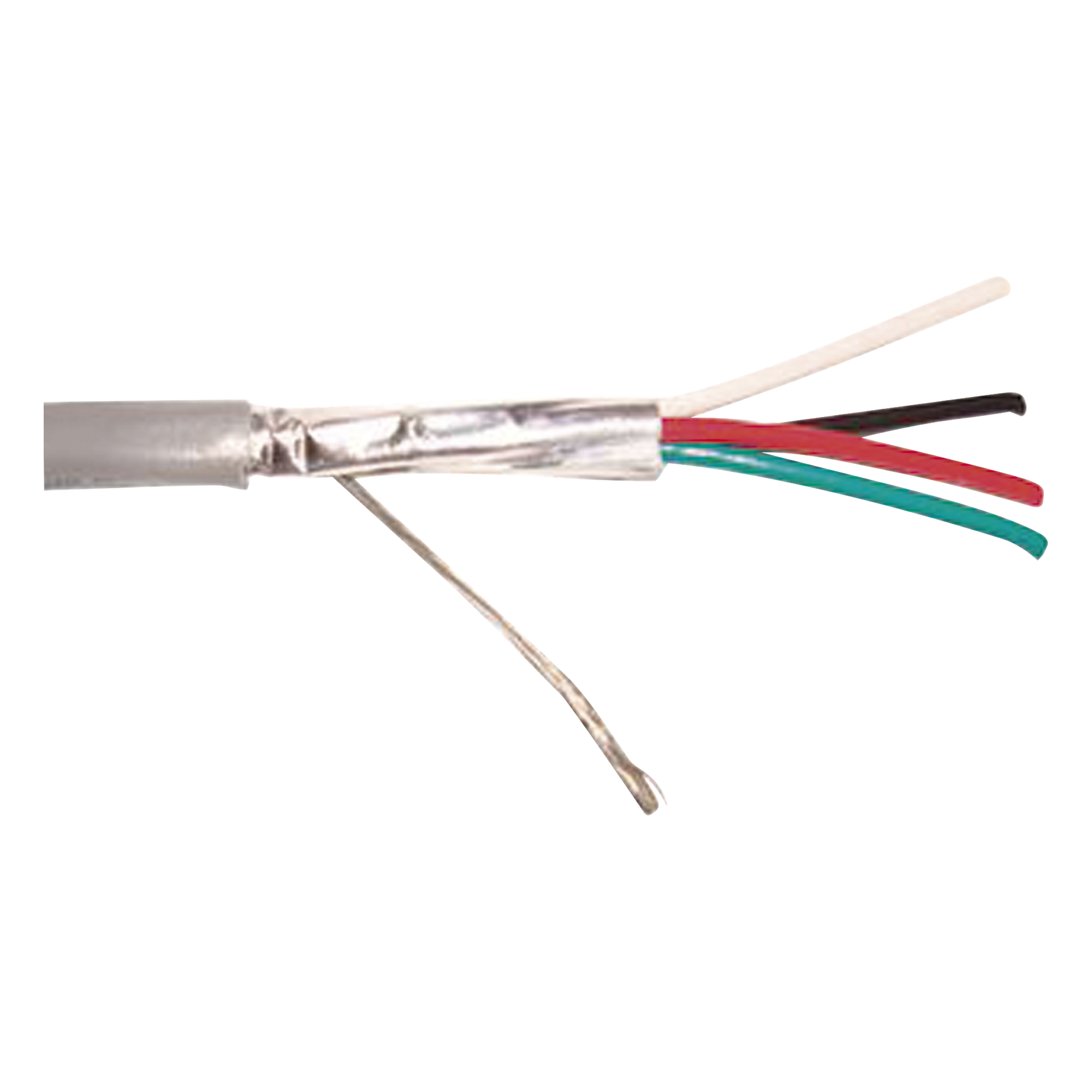 Cable Multiconductor para Alarma / 4x22 AWG / Blindado / CMR / 305 m (1000 ft) / Gris — VIAKON · SKU 9239/1000