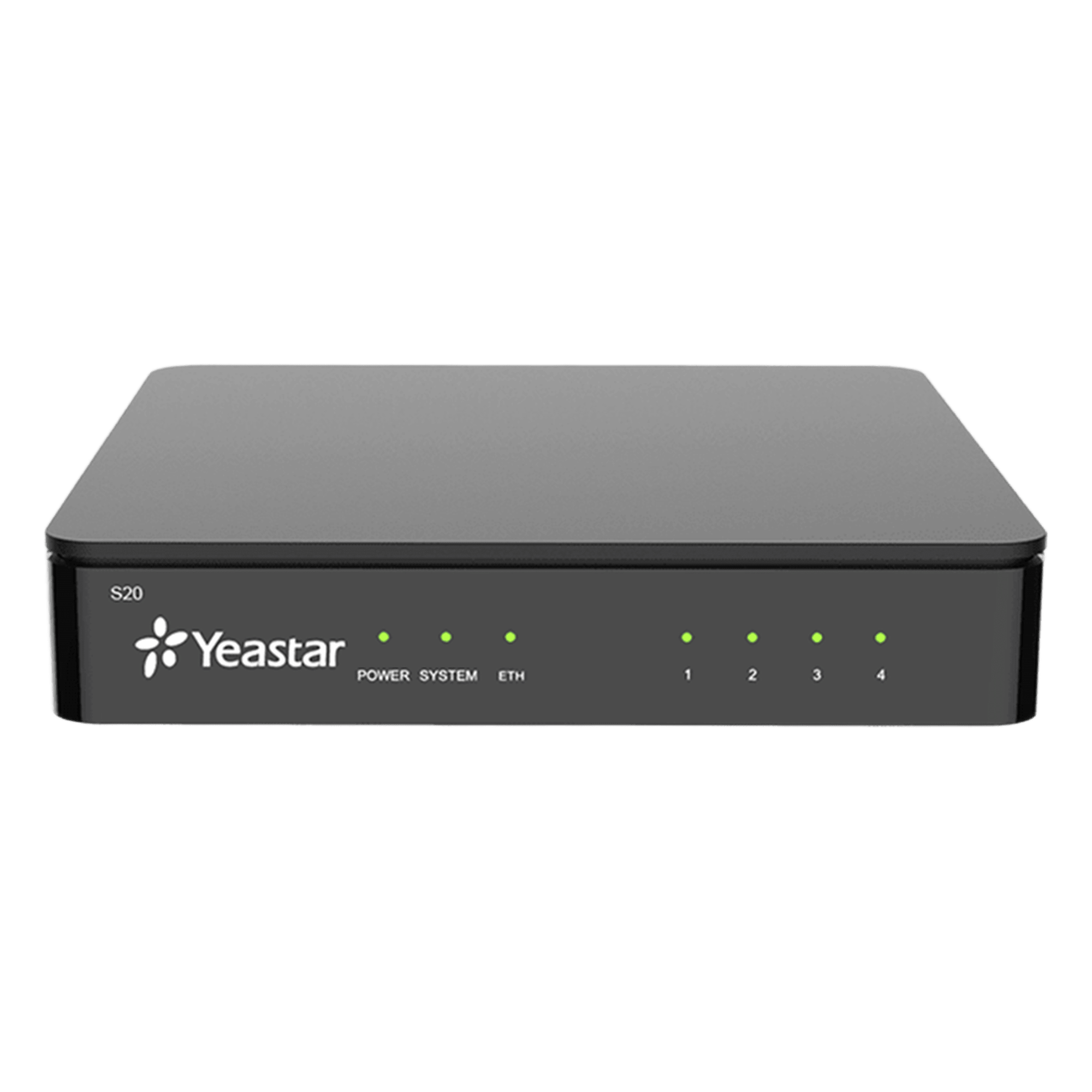 Conmutador IP SIP / 20 extensiones / 10 llamadas simultáneas / 2 puertos FXO analógicos — YEASTAR · SKU S-20