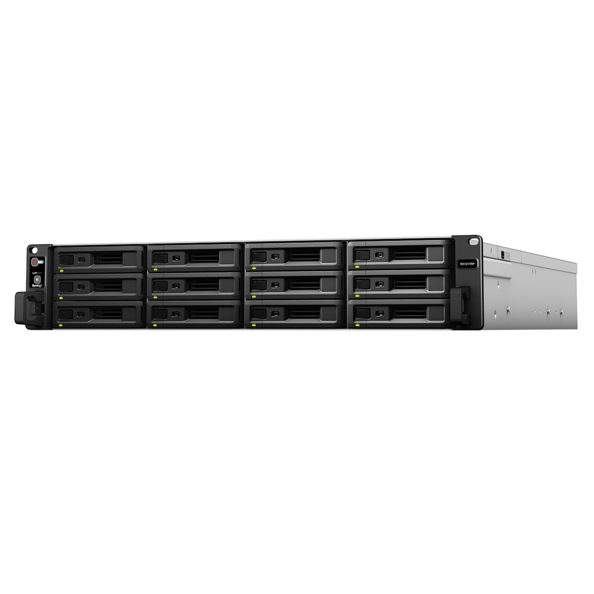 Unidad de Expansión Synology RX1217/RX1217RP | 12 Bahías de Disco | Compatible con RackStation 2U | Expansión de Volumen en Línea | Fuentes de Alimentación Redundantes (RX1217RP) | Administración DSM.