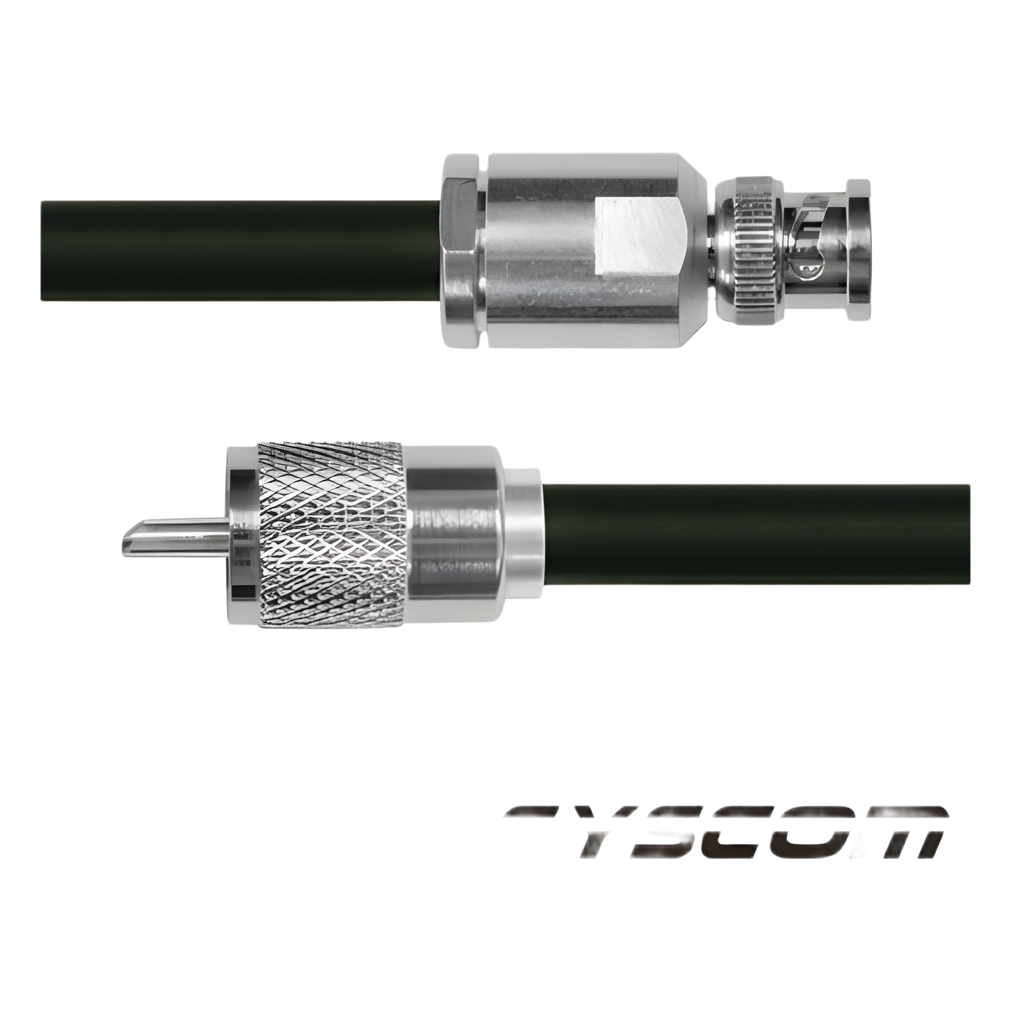 Cable Coaxial RG-214/U de 110 cm (43.31 pulgadas), con Conectores BNC Macho a UHF Macho (PL-259).