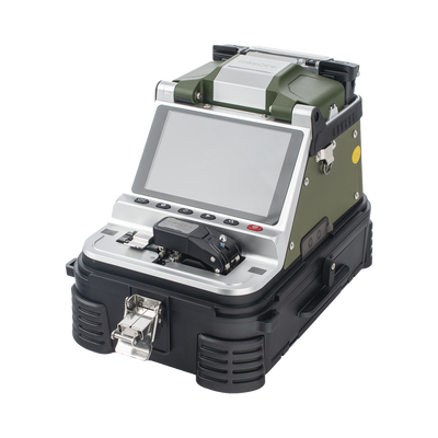 Fusionadora de Fibra Óptica / Multimodo y Monomodo / 6 Motores / Alineación por Núcleo / Empalme 6 s / Pantalla LCD 5 pulgadas / OPM + VFL 6 Longitudes de Onda