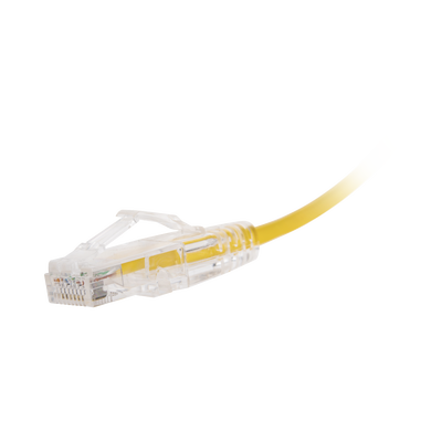 Cable de Parcheo Slim UTP Cat6 - 30 cm (11.81 Pulgadas) Amarillo Diámetro Reducido (28 AWG)
