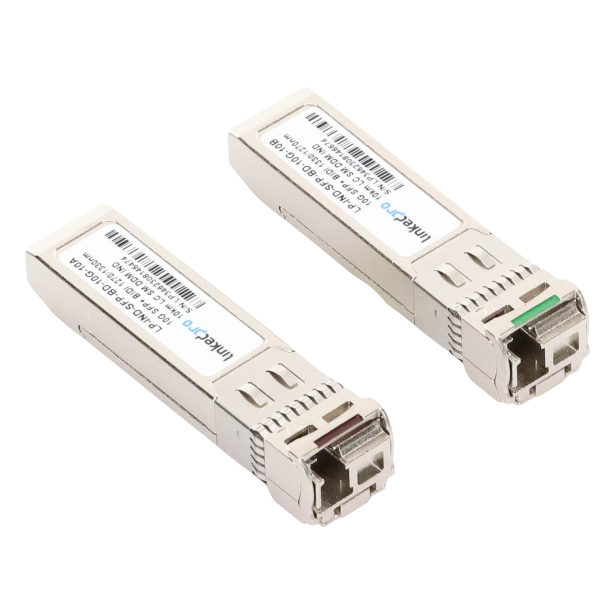 Transceptor SFP+ Industrial / 10 Gbps / Monomodo Bidireccional 1270 & 1330 nm / LC/UPC Simplex / DDM / 10 km (32,808 ft) / 2 Piezas