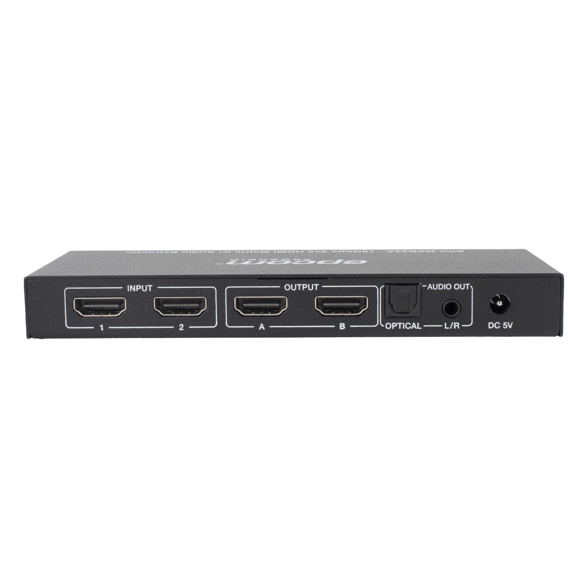 Matricial HDMI | 2x2 | 4K2K@60Hz | HDR | YCbCr 4:4:4 | EDID Auto | Extractor de Audio | Salida de audio análoga y digitalizados | HDCP 2.2 | 18 Gbps