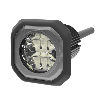 Estrobo Empotrable LED / 6 LED / Rojo/Azul / 69 Patrones de Flash / 12-24 VDC / IP Equivalente SAE Clase I — ECCO · SKU ED9040RB