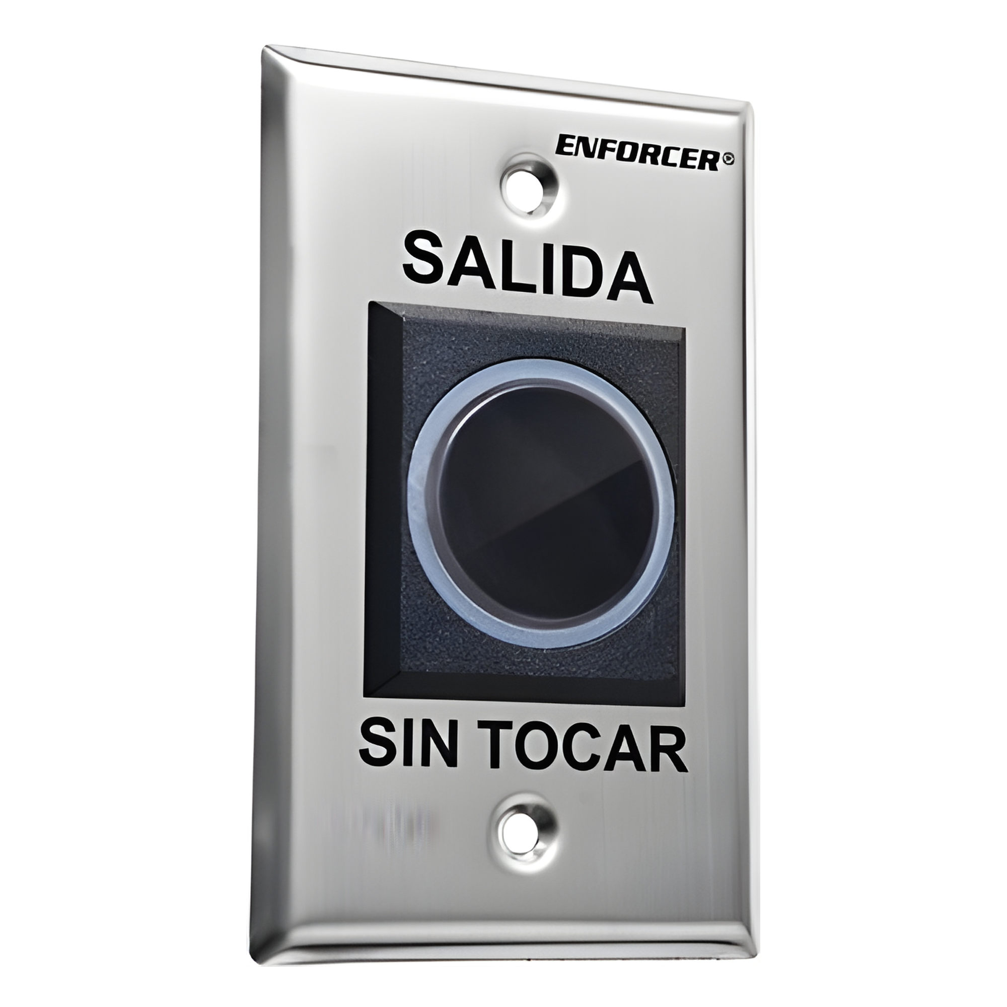Botón de Salida sin Contacto / Sensor IR Ajustable 6 a 20 cm / LED Bicolor / Relé 0.5 a 30 s / 12-24 VCA/VCC / UL 294 — ENFORCER SECOLARM · SKU SD-927-PKCNSQ