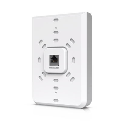 Access Point UniFi U6 In Wall/Montaje p/pared, WIFI 6 2.4 Y 5 Ghz, hasta 5.3 Gbps, 1 pto PoE In, 4 ptos secundarios (1 PoE Out)