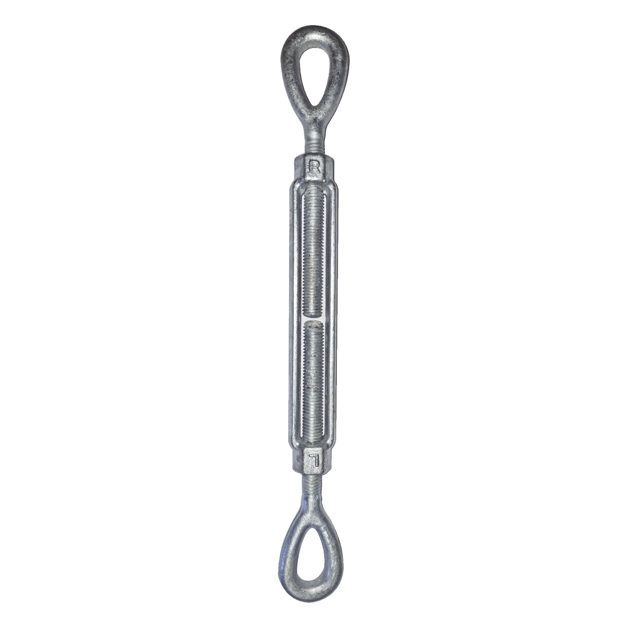 Tensor Ojo-Ojo / Acero Forjado Galvanizado / Carga 2200 lbs / Carrera 6 in (152.4 mm) / Inmersión en Caliente — SYSCOM TOWERS · SKU TEN-1/2X6-OOJ