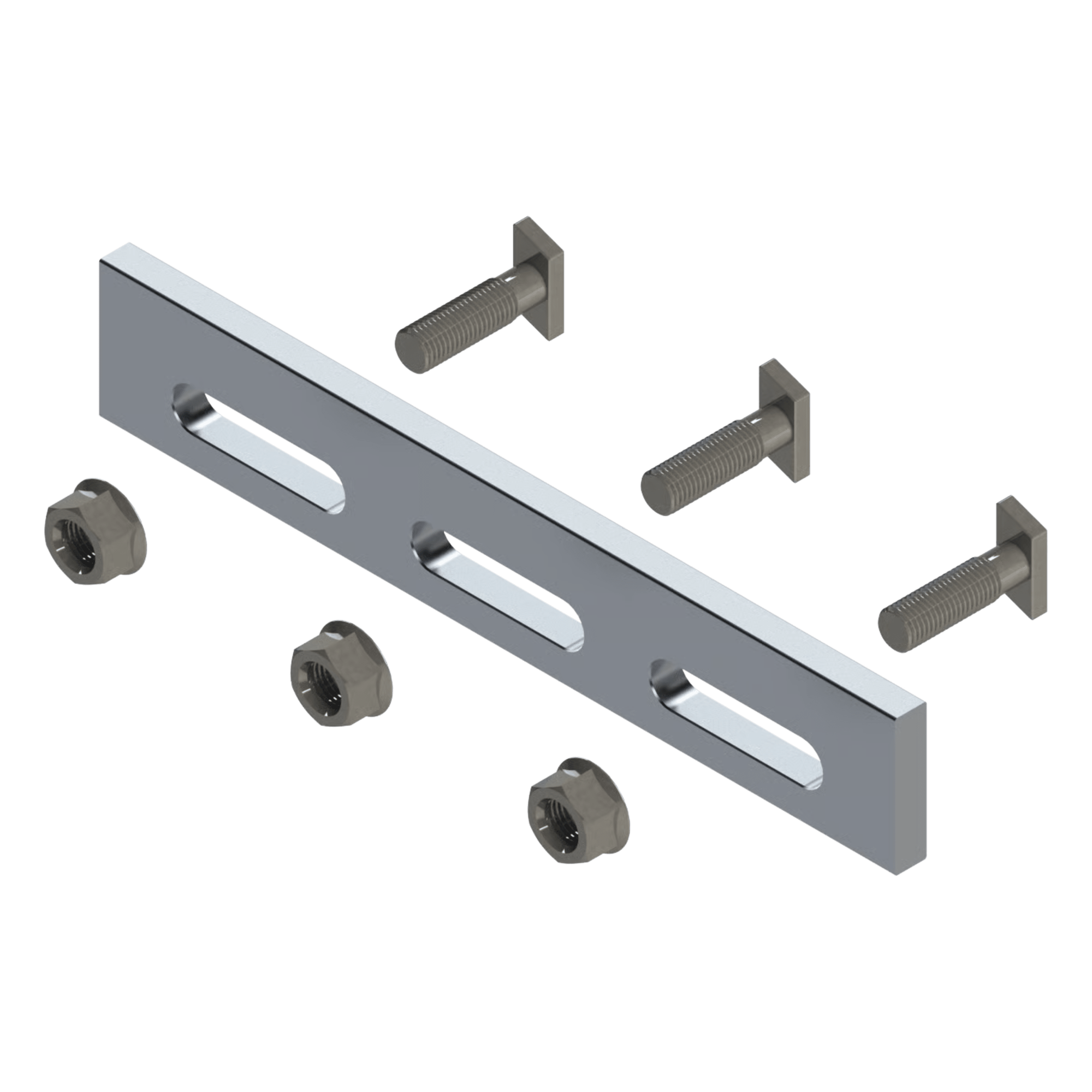 Soporte Inclinado Solar / Aluminio Serie 6000 / Ajustable / Compatible N Rail 4.72 / 135 g / Acero Inoxidable Grado 30 — BASEL · SKU N00001