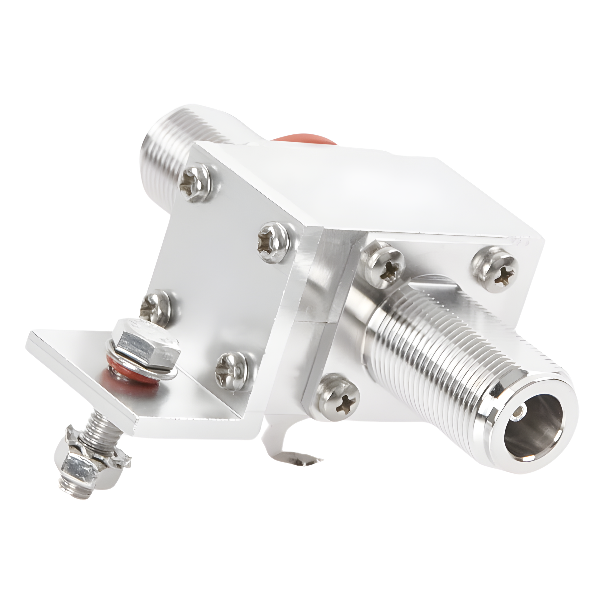 Protector Coaxial / Rango 20-1000 MHz / Potencia 375 W VHF / Conectores N-Hembra / Montaje de Tierra Universal