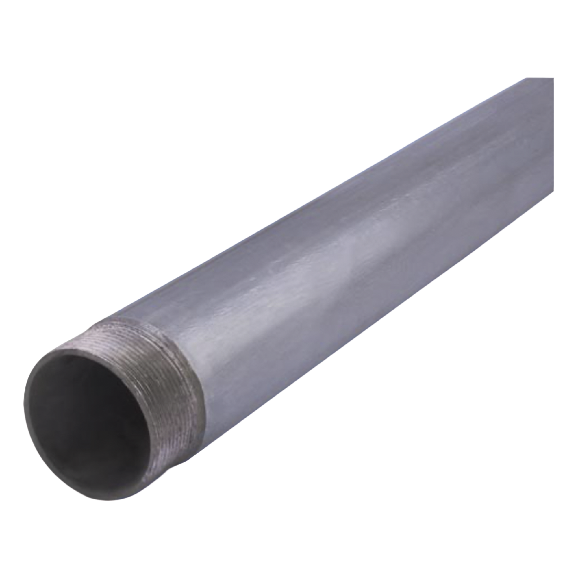 Tubo Conduit Cédula 40 / 2" (53 mm) / 3.20 m (10.5 ft) / Acero Galvanizado / Sin Cople / Rosca NPSM — JUPITER · SKU JUC40-200-TUB