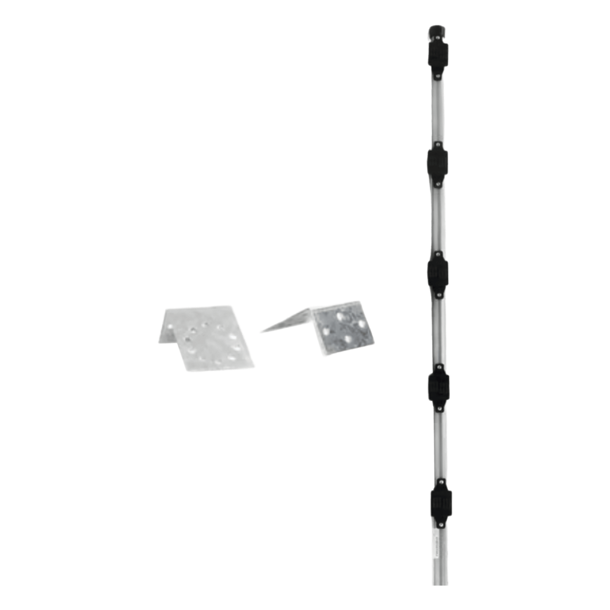 Poste para Cerco Eléctrico / 1 m (3.3 ft) de Altura / 5 Aisladores de Paso / Base Multiposición / Acero Galvanizado — EPCOM INDUSTRIAL · SKU SYS-POST-3-V2