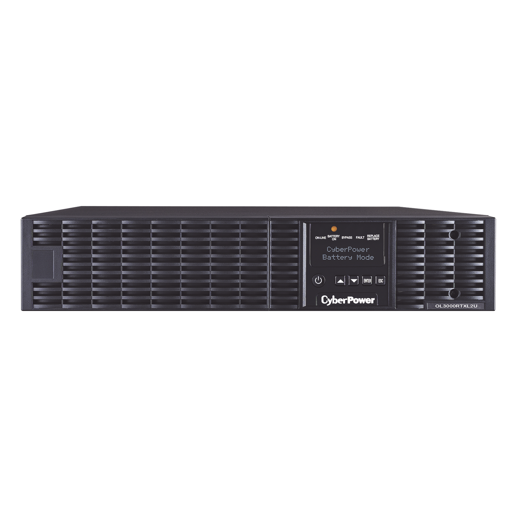 UPS Online Doble Conversión / 3000 VA / 2700 W / Entrada NEMA L5-30P / 6 Tomas NEMA 5-20R y 1 NEMA L5-30R / Torre o Rack 2 UR / Onda Senoidal Pura — CYBERPOWER · SKU OL3000RTXL2U