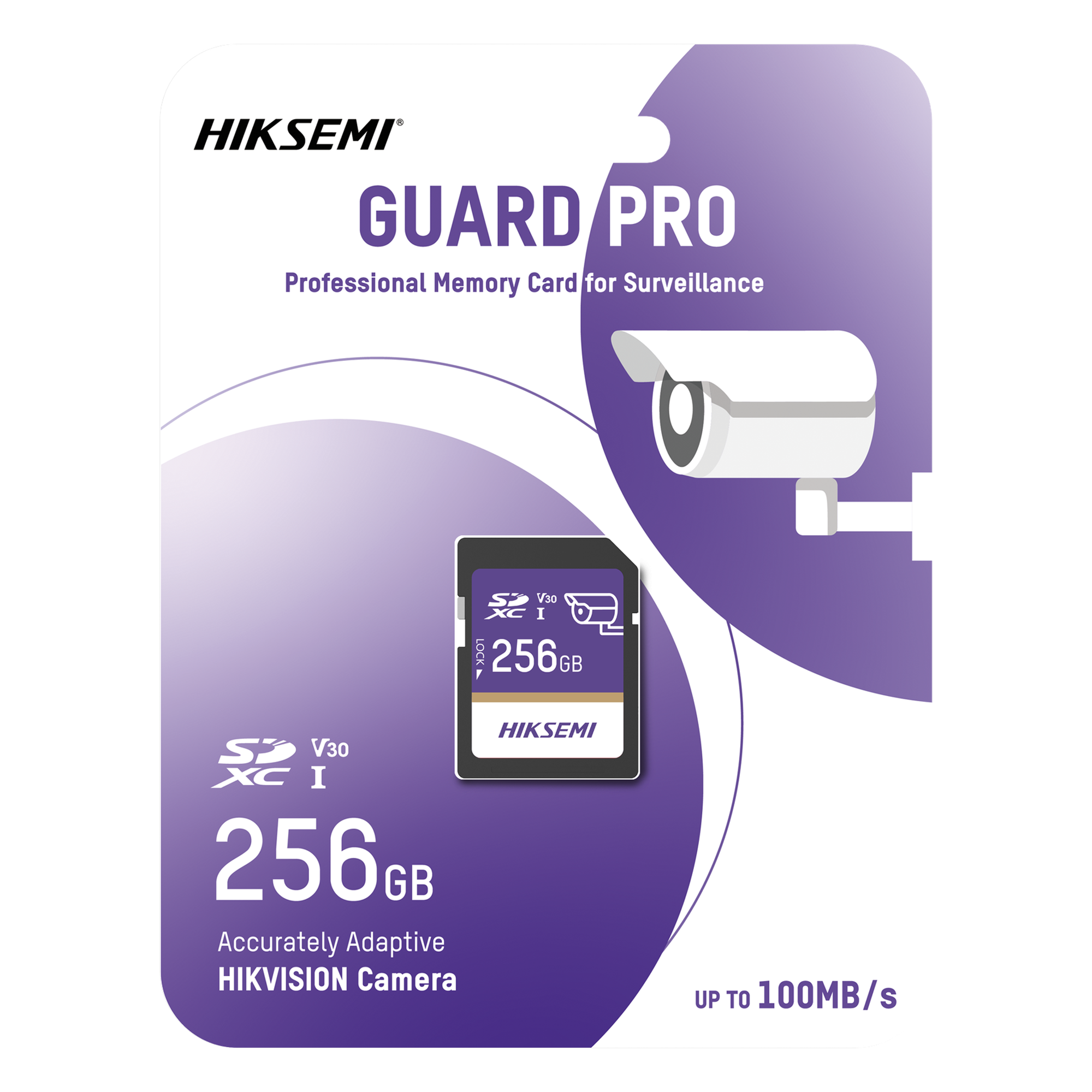 Tarjeta SD / 256 GB / 100 MB/s Lectura / 90 MB/s Escritura / Clase 10 U3 V30 / 3D TLC NAND / Videovigilancia 24/7
