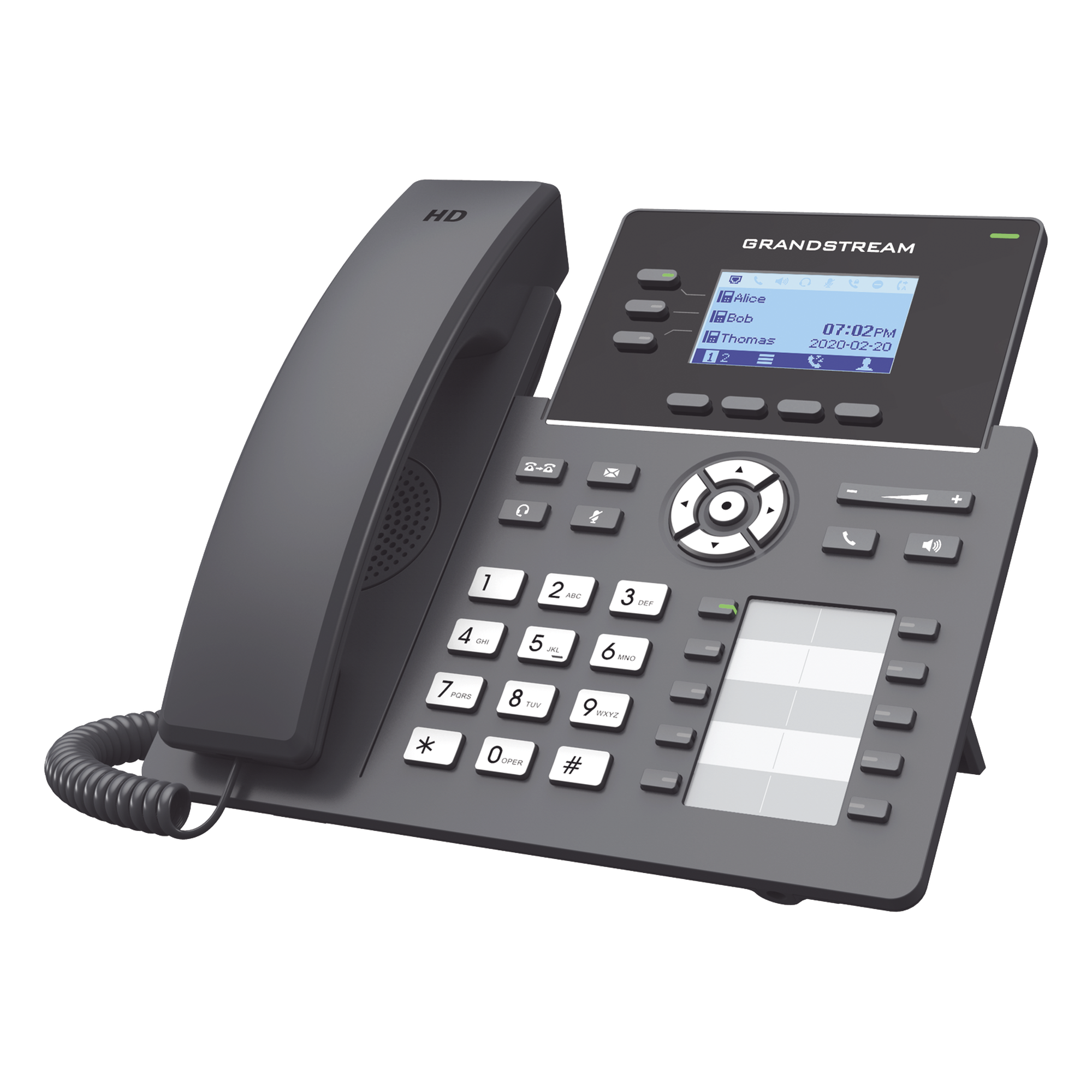 Teléfono IP / 3 Líneas SIP / 6 Cuentas / 10 Botones BLF / Gigabit Ethernet / Conferencia 5 Participantes / EHS / GDMS
