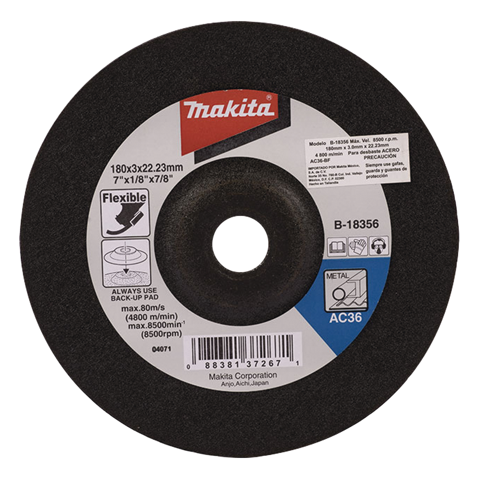 Disco de desbaste de 4 1/2"