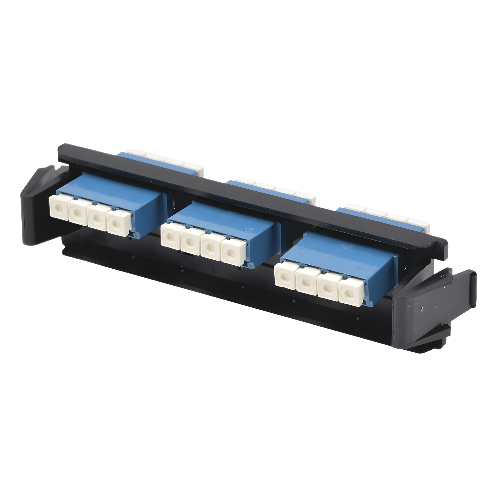 Placa Acopladora de Fibra Óptica / 12 Fibras Monomodo / 6 Conectores LC/UPC Duplex / Diseño Quick-Pack / Alta Densidad / Azul — SIEMON · SKU RIC-F-LCU12-01C
