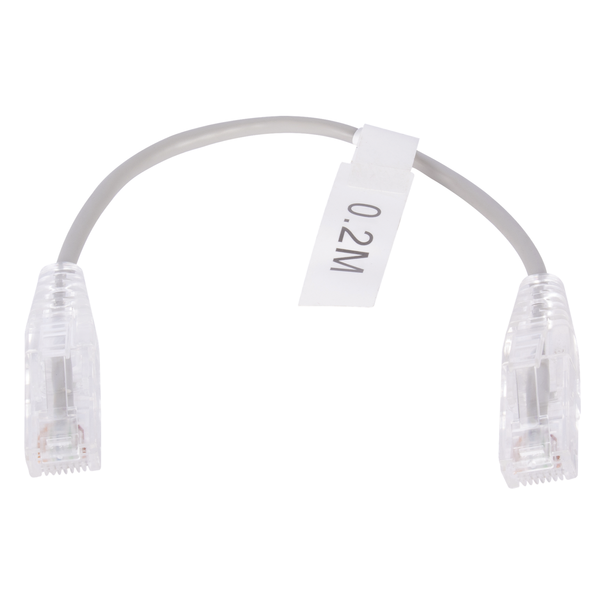 Cable de Parcheo Slim UTP Cat6 / 20 cm (0.66 ft) / 28 AWG / Conectores RJ45 Chapados en Oro / Gris — LINKEDPRO BY EPCOM · SKU LP-UT6-020-GY28