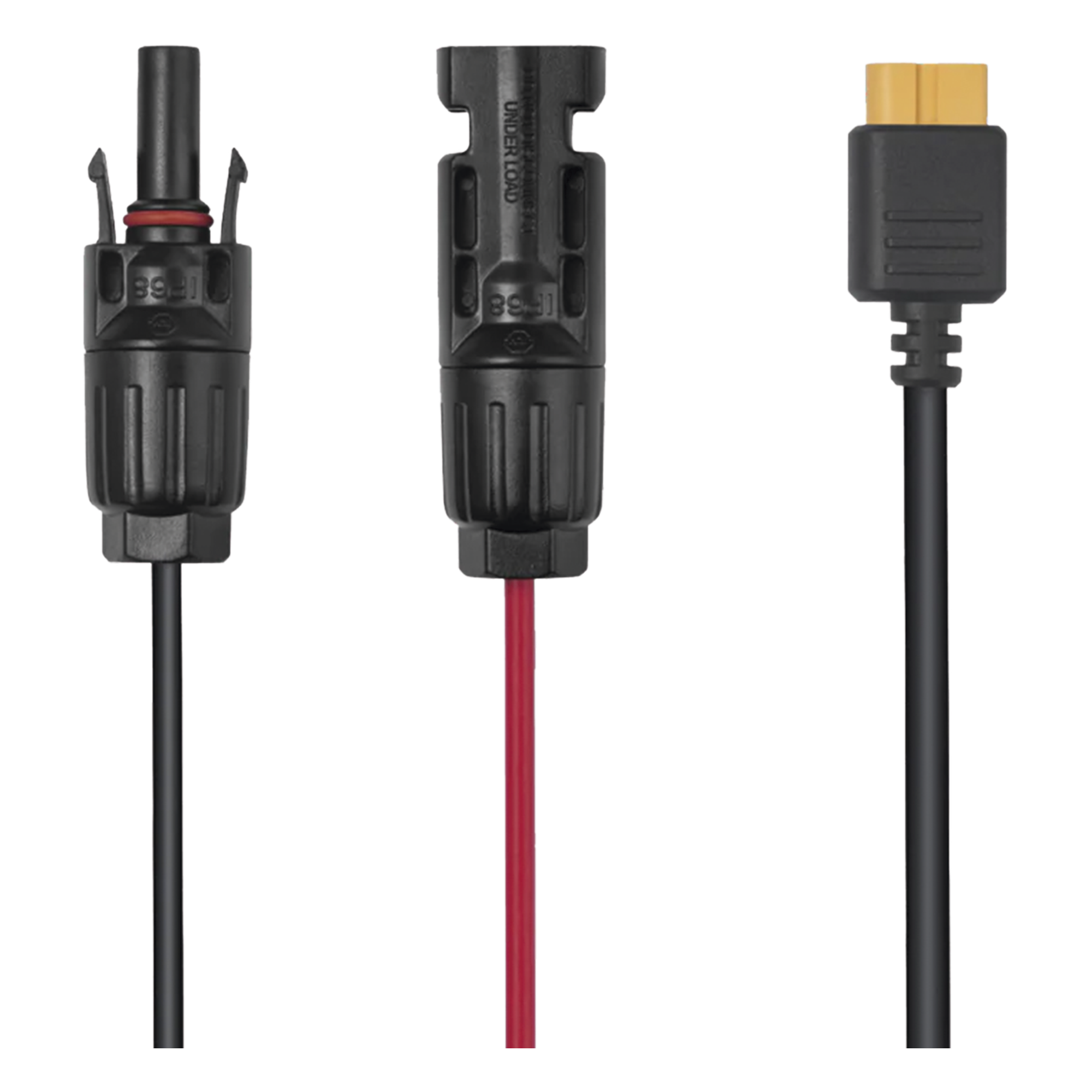 Cable Fotovoltaico / 2.5 m (8.2 ft) / 12 AWG / MC4 Macho-Hembra + XT60 / Negro
