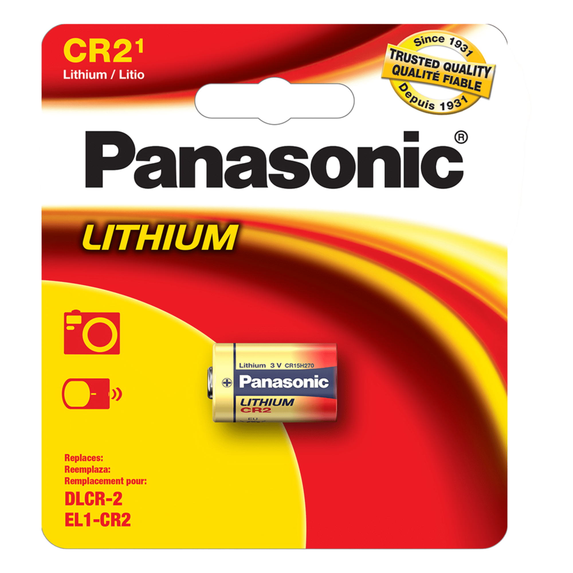 Batería de Litio No Recargable / 3 Vcc / 850 mAh / Corriente de Descarga 20 mA / -40°C a +70°C / Diseño Espiral Alta Descarga — PANASONIC · SKU CR2PA