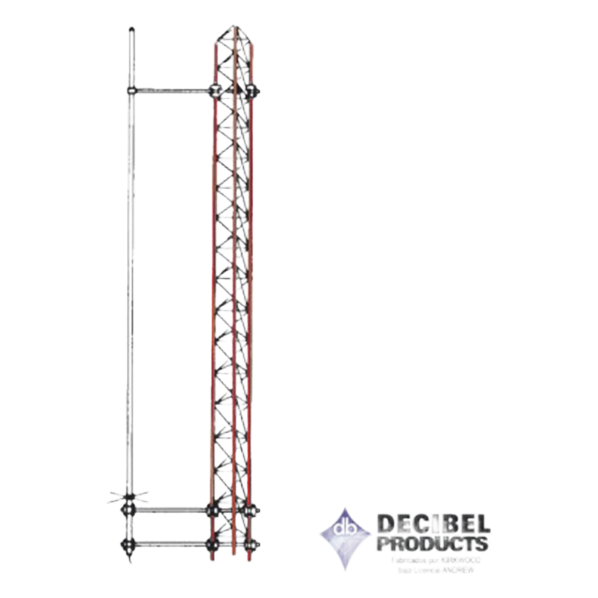 Montaje lateral / Ajustable 45-210 cm (1.5-6.9 ft) / Acero inoxidable / Diámetro 25.4-73 mm — ANDREW / COMMSCOPE · SKU ASPR-614