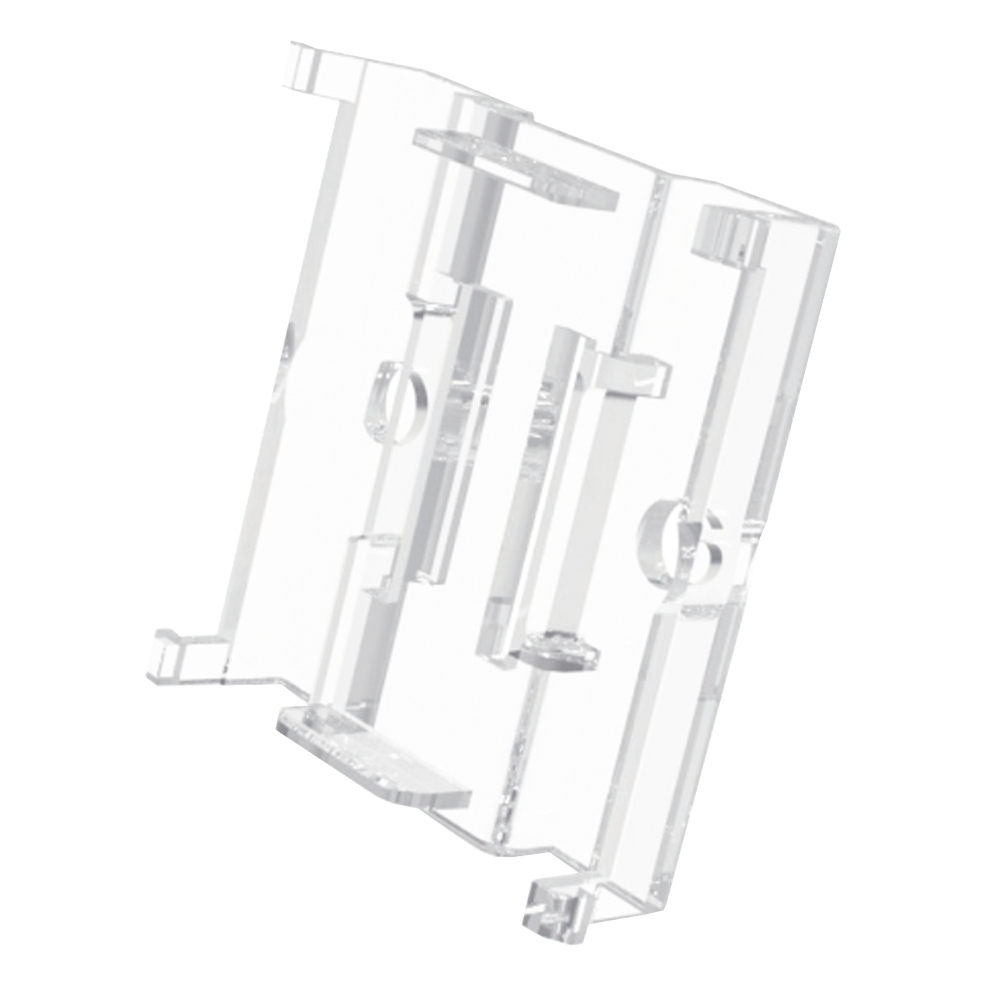 Soporte de Pared para Etiqueta Electrónica / Compatible 2.13" a 7.5" / Policarbonato Transparente / 37x36x10 mm / Diseño Modular — ACCESSPRO · SKU ADAPTOR-4124
