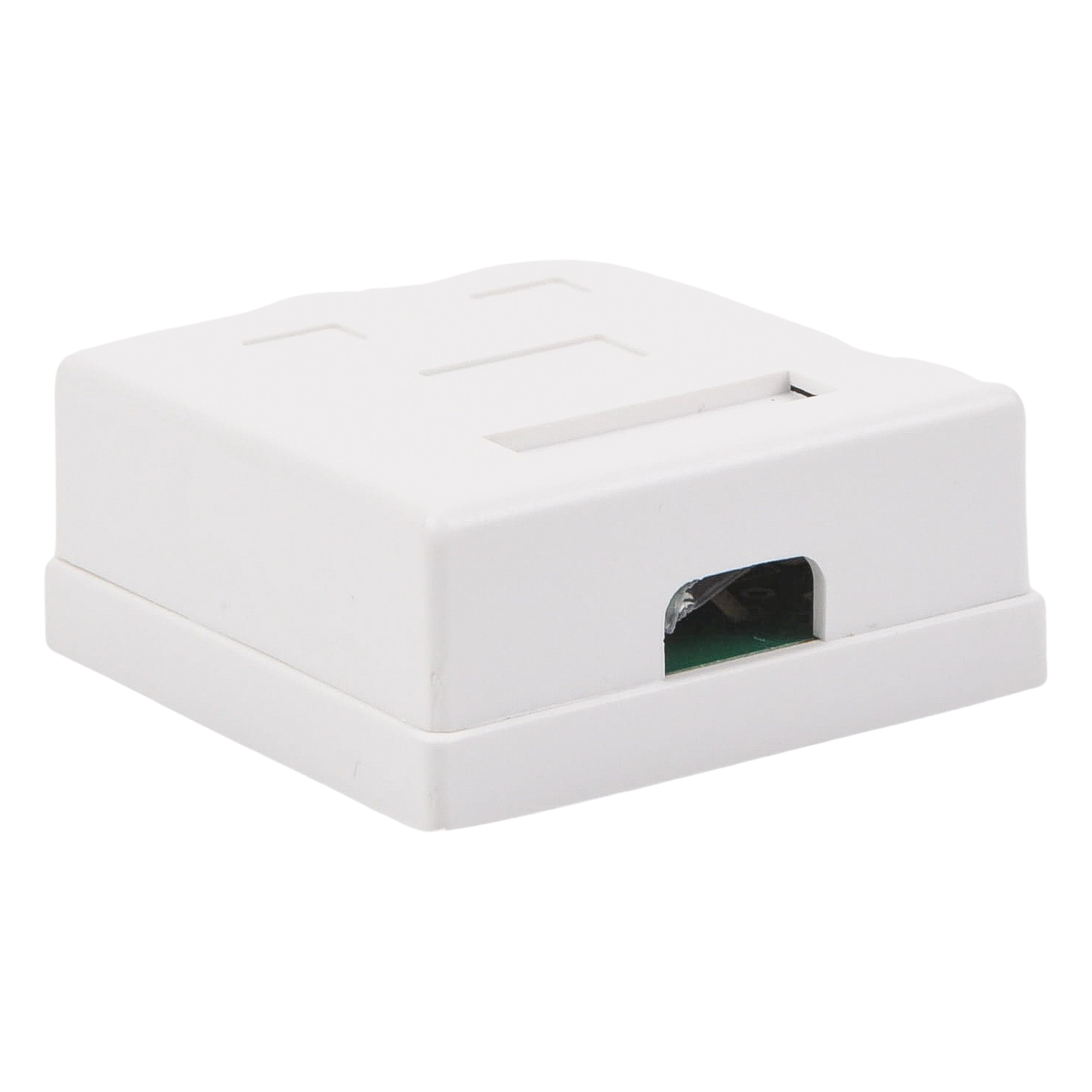 Caja de Pared con Jack UTP Cat5e y Jack RJ11 Telefónico