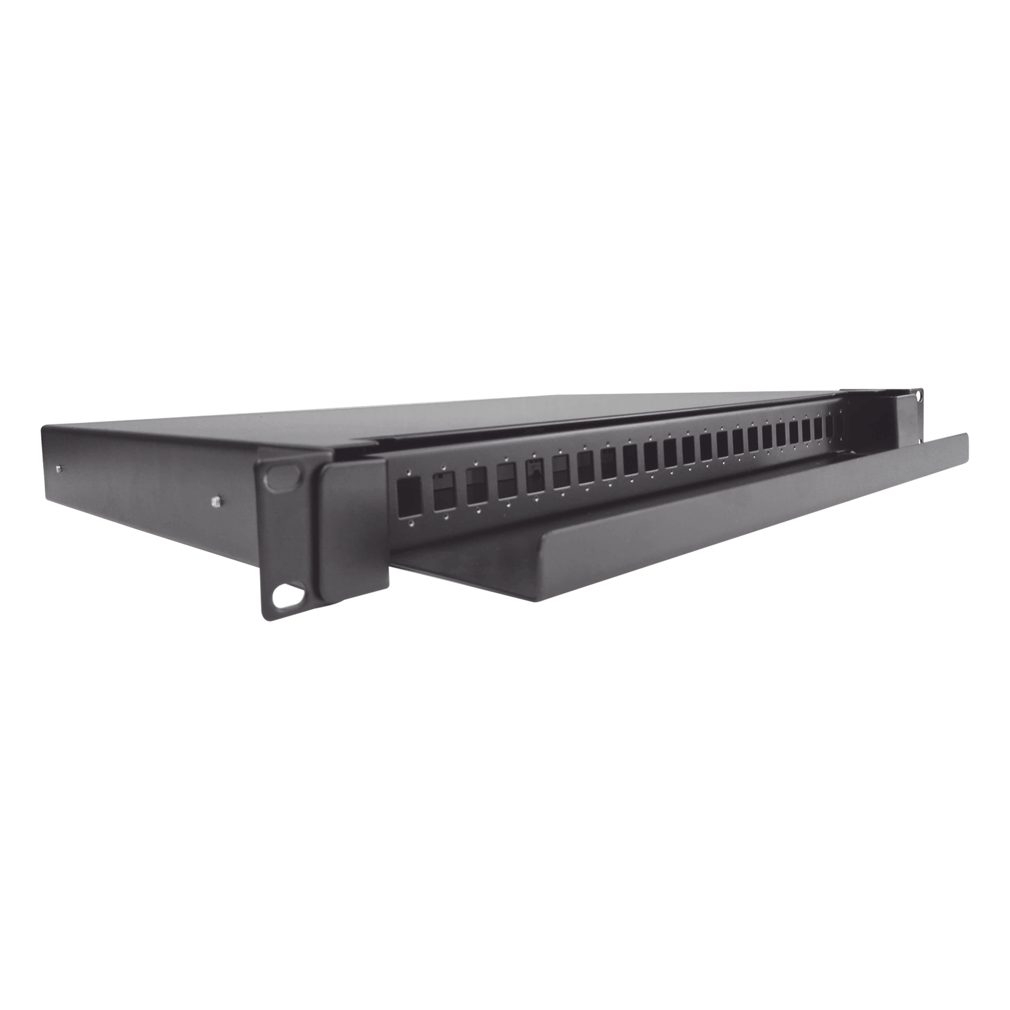 Distribuidor de Fibra Óptica Deslizable / Vacío / 19 Pulgadas (48.26 cm / 1.58 pies) / 1U / 24 Puertos / Profundidad 357 mm — LINKEDPRO BY EPCOM · SKU LP-ODF-8002