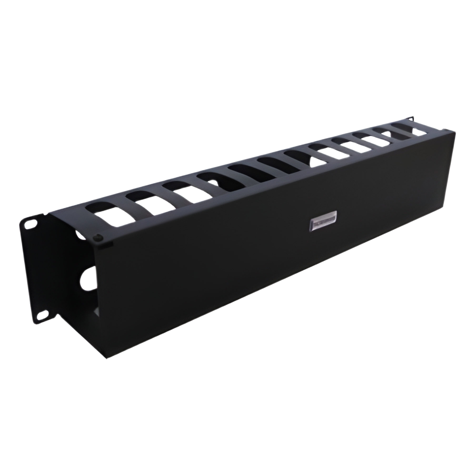 Organizador de Cables Horizontal / 19" / 2UR / Acero Calibre 18 / Tapa PVC / 2.52' (30.24 in) de Profundidad — THORSMAN · SKU TH-ORG-2UR