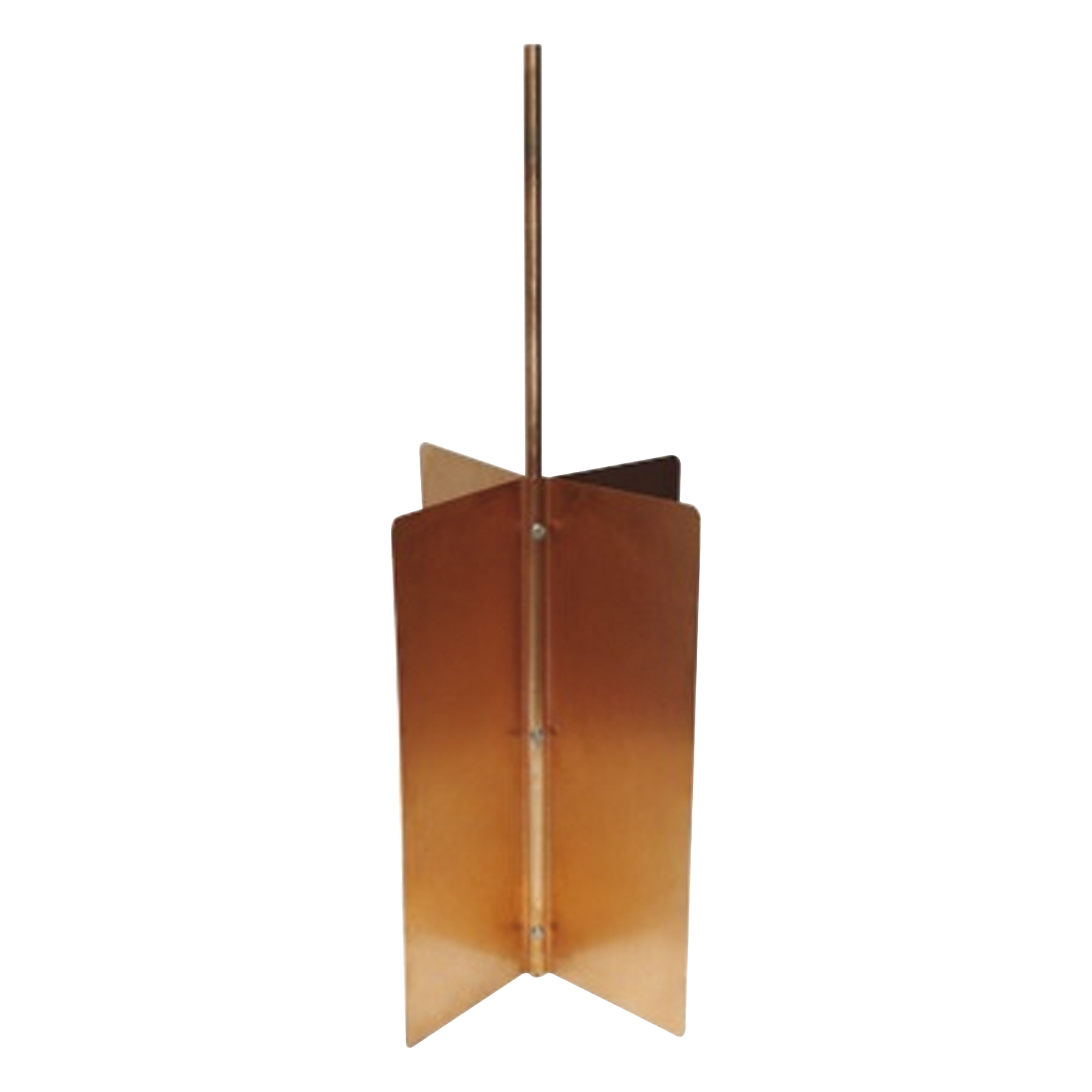 Electrodo de Tierra Tipo Rehilete / Diseño Cruceta Cobre / Fosa 50x50x80 cm (1.6x1.6x2.6 ft) / Acabado Cobrizado Terzo / Norma NOM-001-SEDE-2012 — TOTAL GROUND · SKU TG-TR-HT