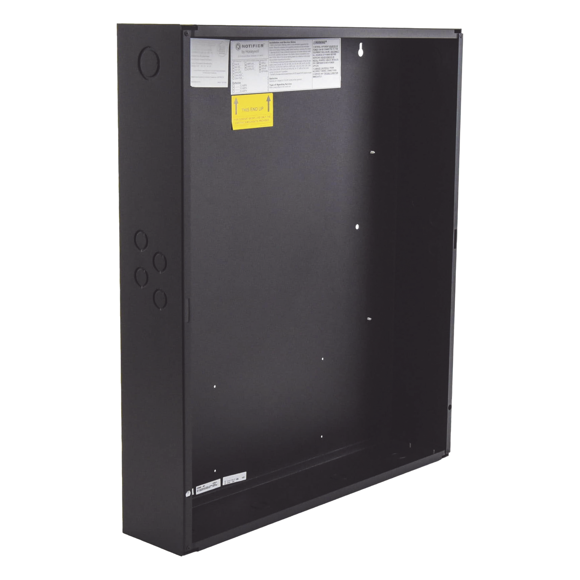Backbox Metálico de Dos Niveles / Acero Calibre 16 / Amplificadores y Fuentes de Poder / Sin Fila de Baterías — NOTIFIER · SKU EQBB-B4