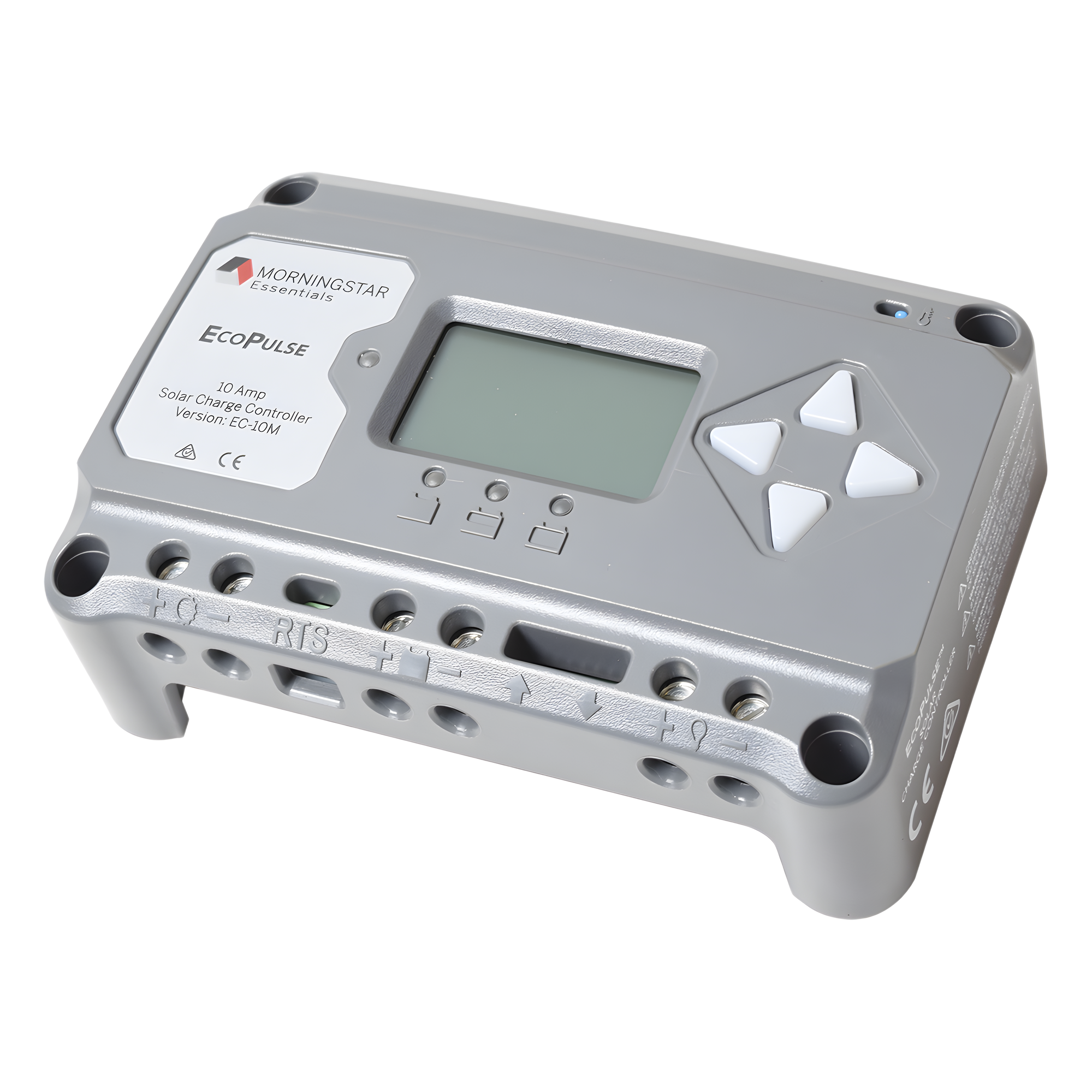 Controlador Solar PWM / 30 A / 12/24 Vcc Auto-detección / Protección 1500 W / LED de Estado — MORNINGSTAR · SKU EC-30M