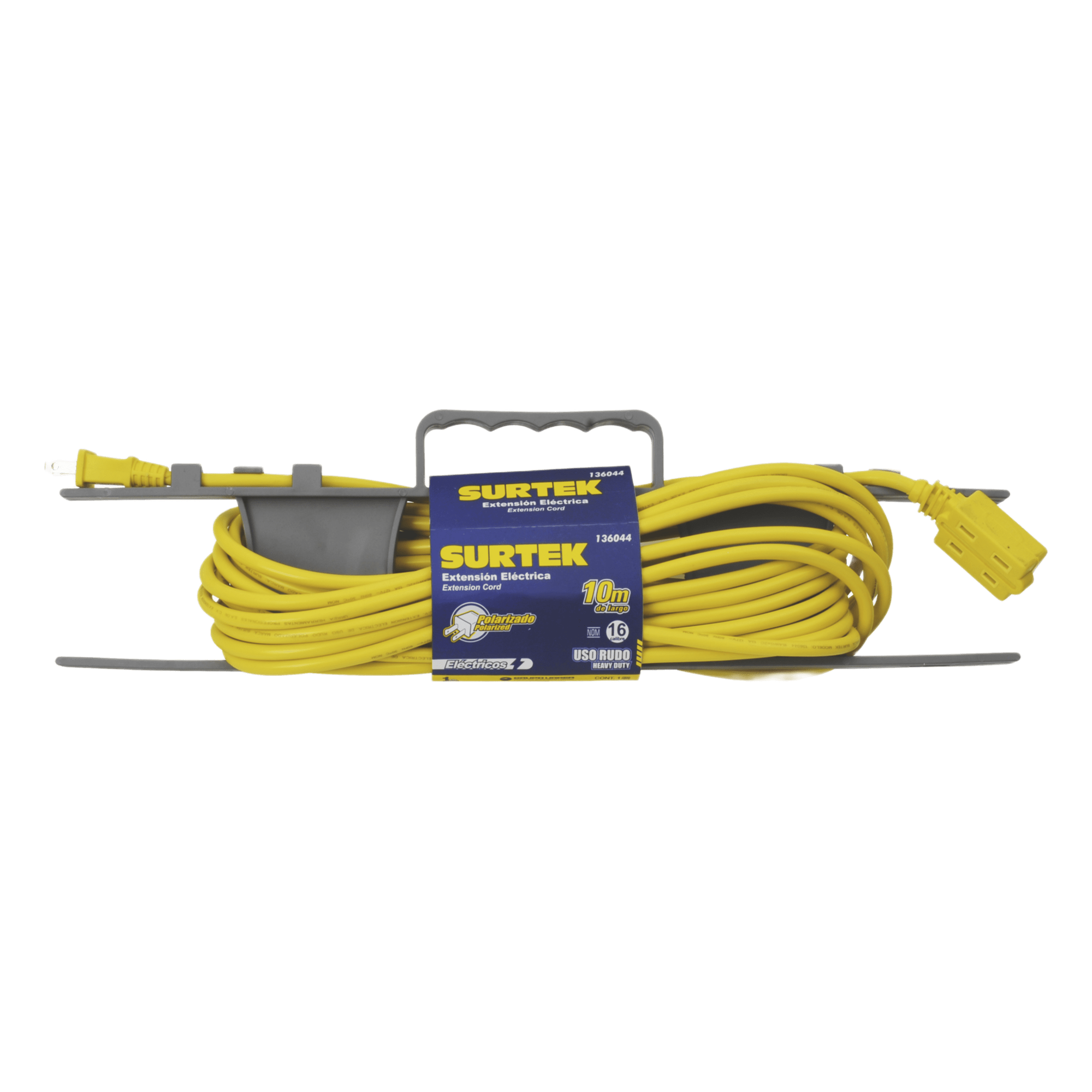 Extensión Eléctrica de Uso Rudo / 6 m (19.7 ft) / 127 VCA / 10 A / Calibre 16 AWG / Doble Aislamiento — SURTEK · SKU SYS-136042