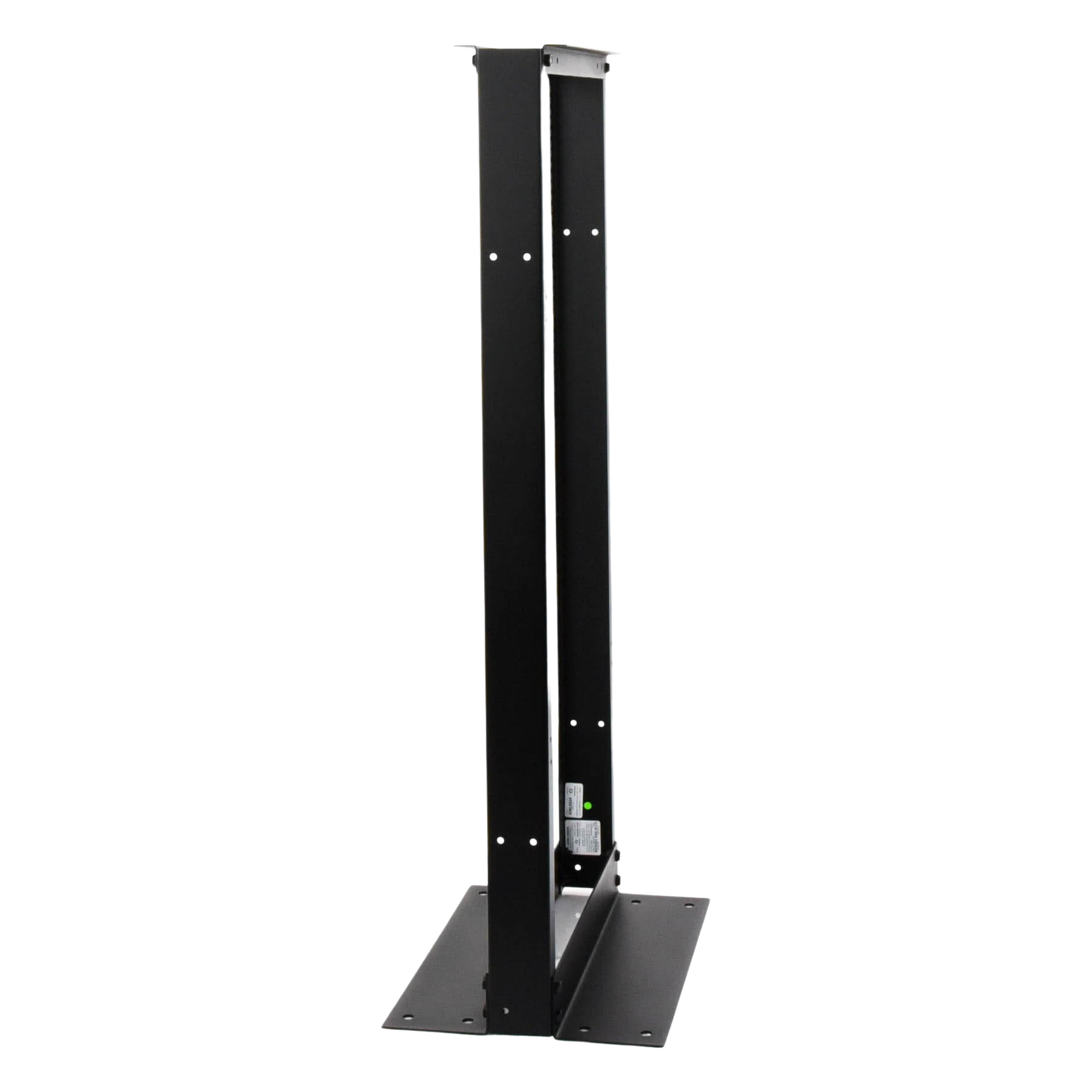 Rack de 2 Postes, Estándar 19", 24 Unidades, Fabricado en Acero, Base "L" para Anclar a Piso.