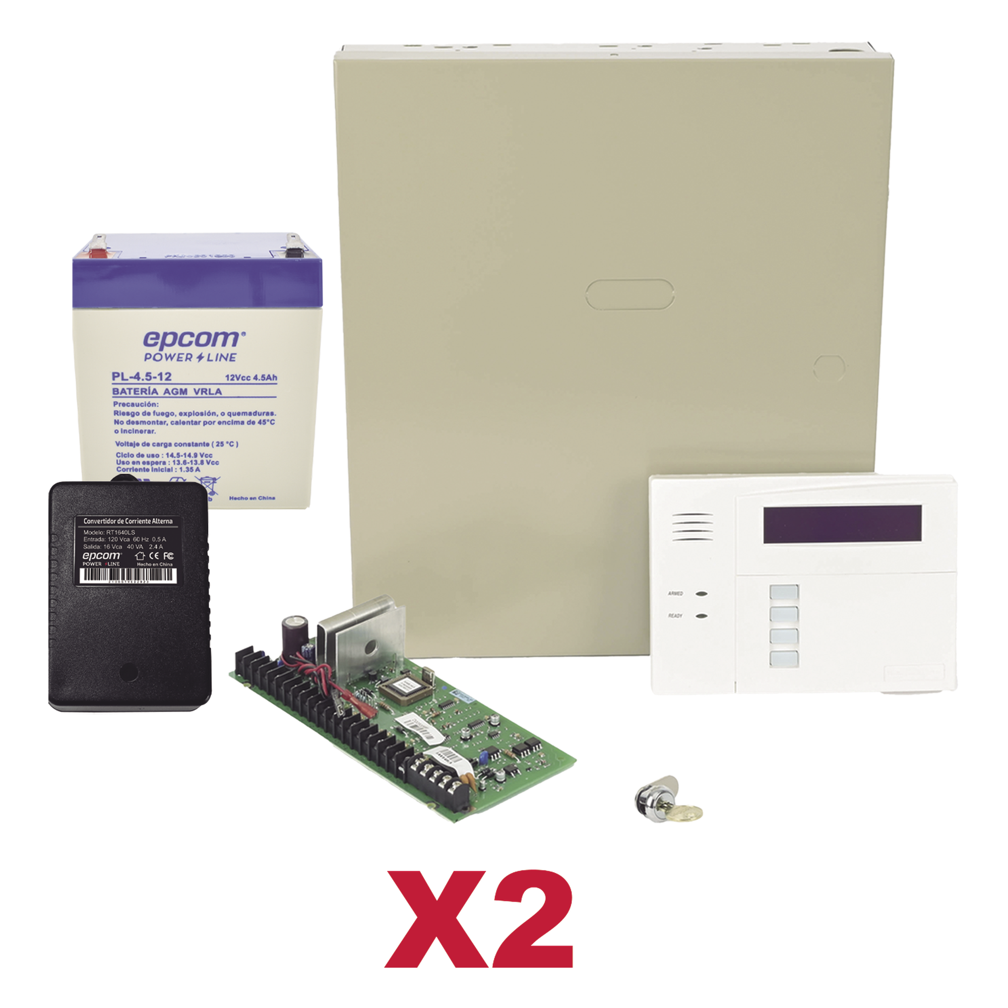 Panel de Control de Alarma / 48 Zonas Híbrido / 3 Particiones / Receptor Inalámbrico 60 m (196.9 ft) / Total Connect 2.0 / Paquete de 2 Unidades — HONEYWELL HOME RESIDEO · SKU VISTA48DOBLE/6160RF