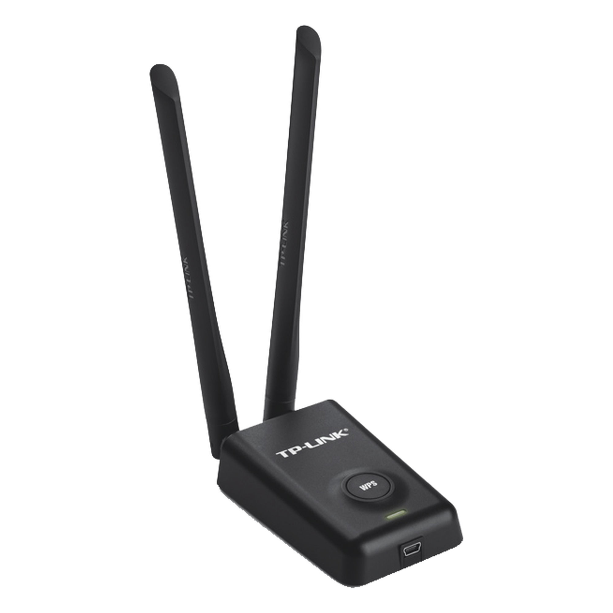 Adaptador USB Wi-Fi / Alta Potencia / 300 Mbps / 2.4 GHz / 2 Antenas 5 dBi / Cable 1.5 m — TP-LINK · SKU TL-WN8200ND