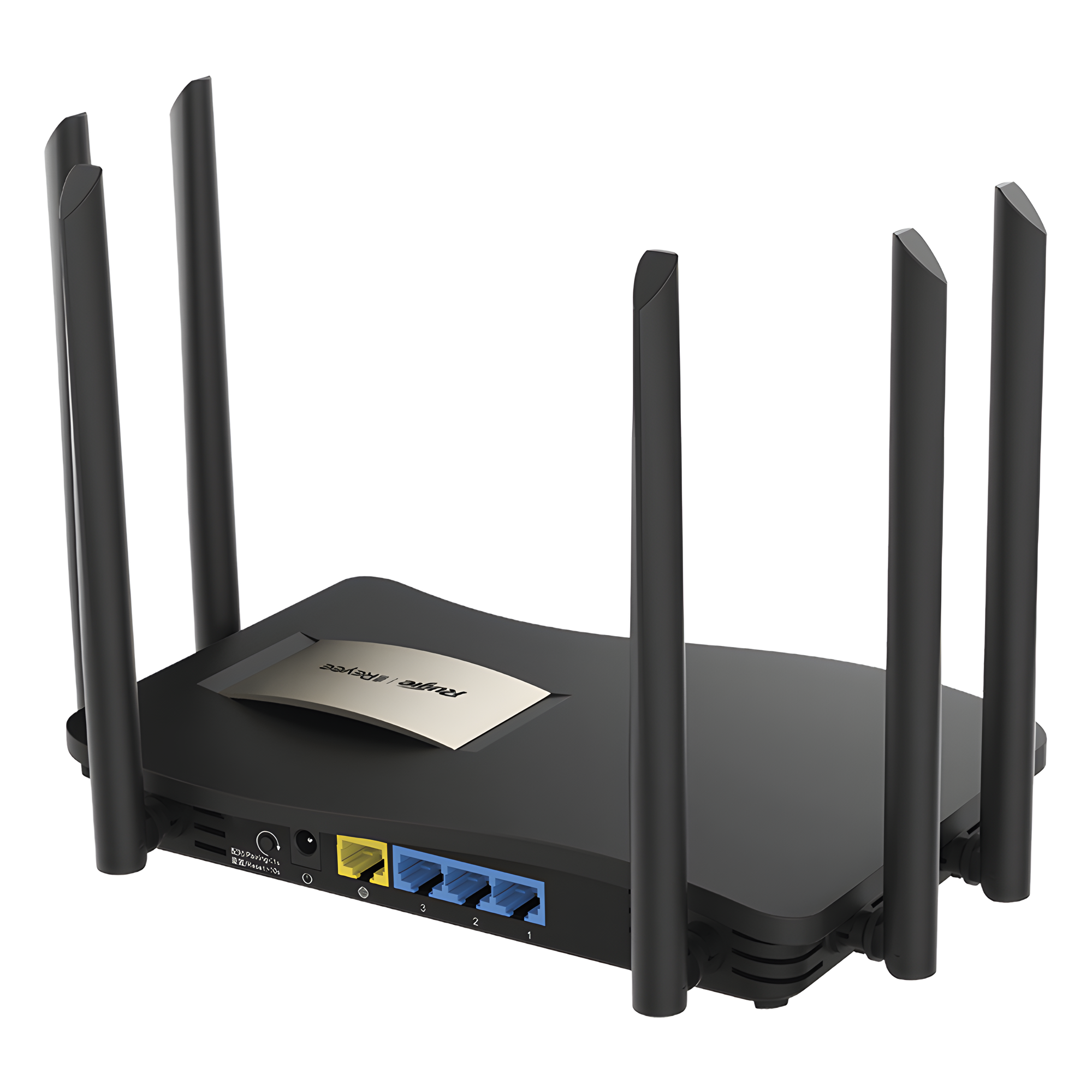 Router Inalámbrico / Wi-Fi 5 / Dual Band 2.4 y 5 GHz / 4 Puertos Gigabit / 6 Antenas 6 dBi / 1,267 Mbps / 96 Usuarios Concurrentes