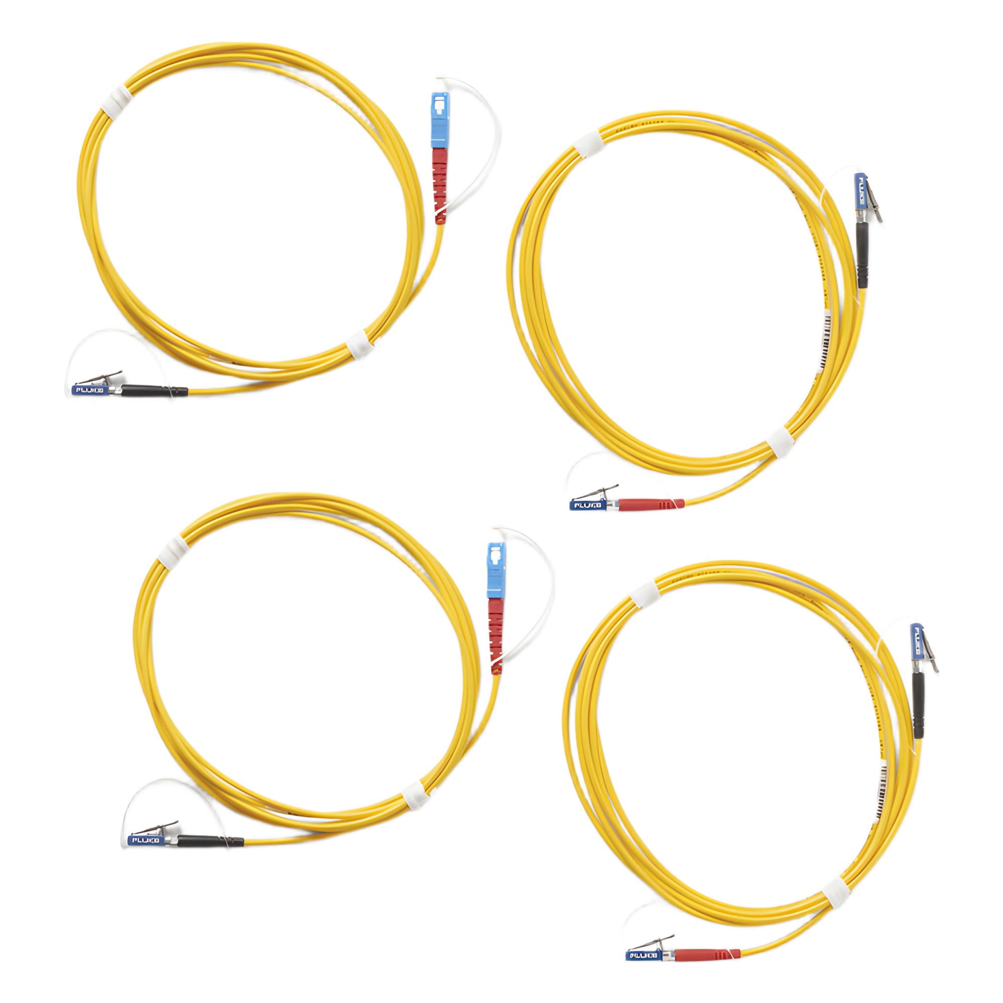 Kit de Cables de Referencia de Comprobación Monomodo / Conectores LC Metálicos / 2 SC/LC y 2 LC/LC / 2 Metros (6.56 Pies) — FLUKE NETWORKS · SKU SRC-9-SCLC-KIT-M