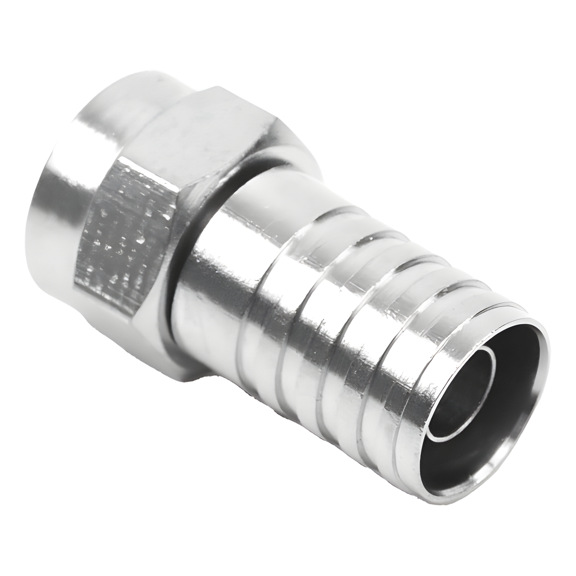 Conector F Macho / Doble Blindaje Plegable / RG-59 / Bronce Niquelado / Contacto Oro / 1.64 ft Equivalente — EPCOM TITANIUM · SKU TT-CON-535