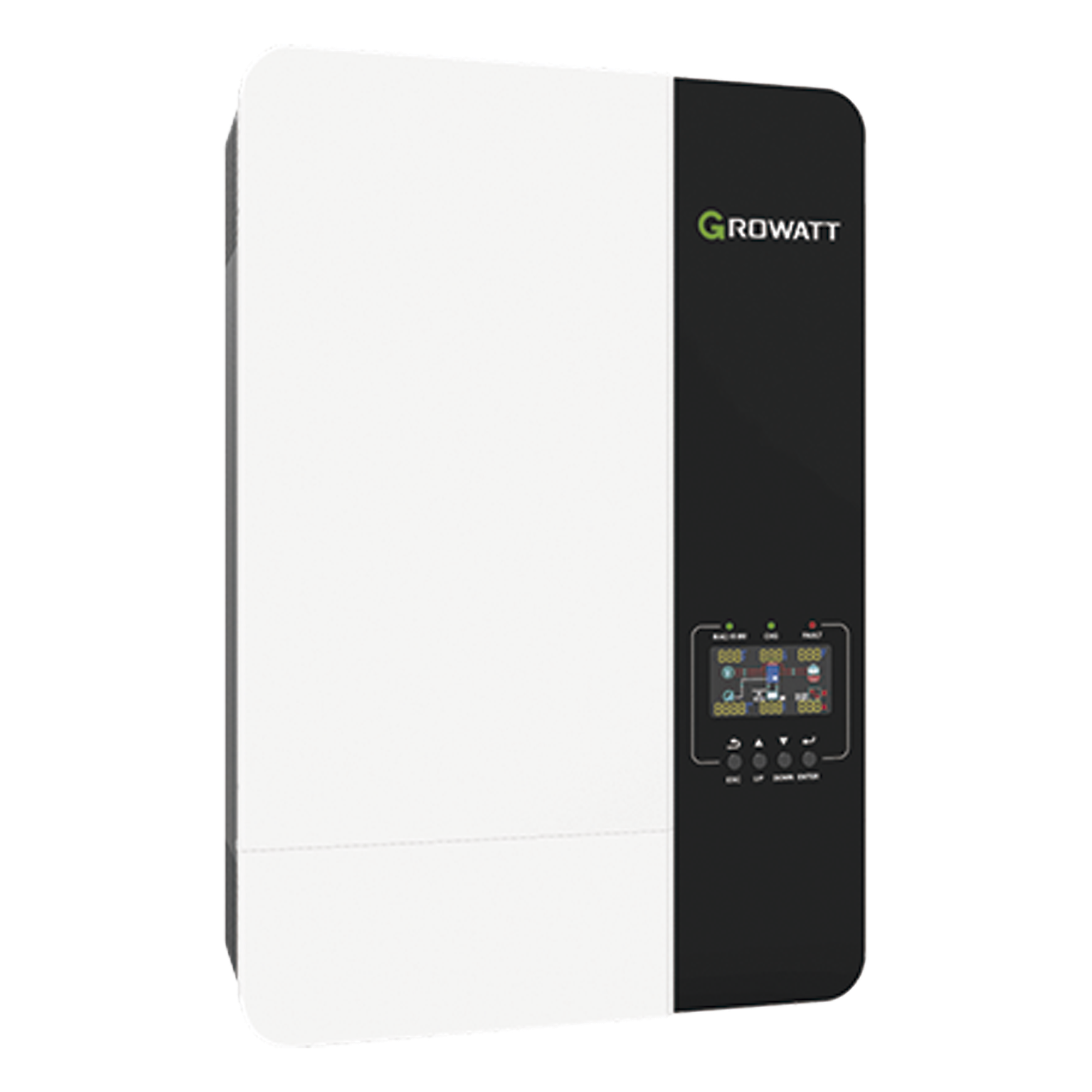 Inversor Cargador Híbrido / 3 kW / 48 Vcc / MPPT 150-250 Vcc / Paralelo hasta 18 kW / Monitoreo Remoto — GROWATT · SKU SPF3000TLLVMES