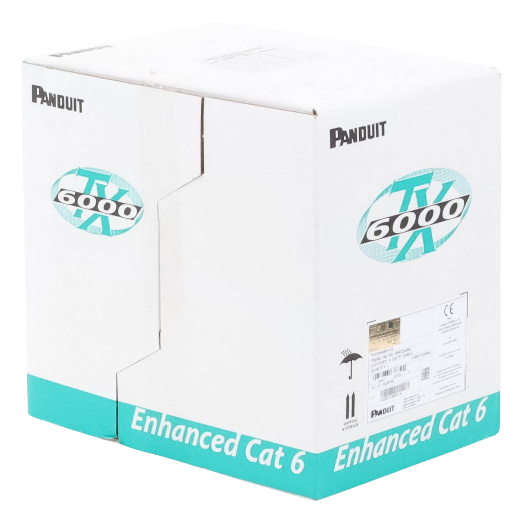 Cable UTP / Cat 6 Mejorado / 23 AWG / 305 m (1000 ft) / 4 Pares / PVC CM / Reelex