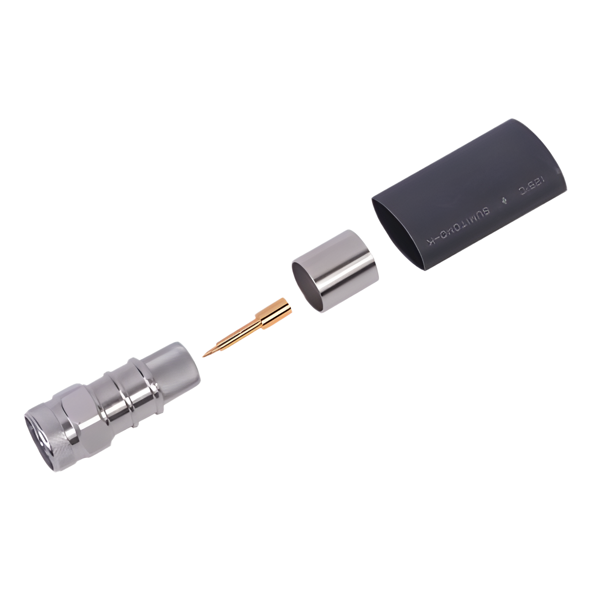 Conector RF N Macho Hexagonal / Anillo Plegable / Para Cable LMR-600 / LP600 / CNT-600 / Contacto Oro / Aislante Teflón — RF INDUSTRIES,LTD · SKU RFN-1006-9L2