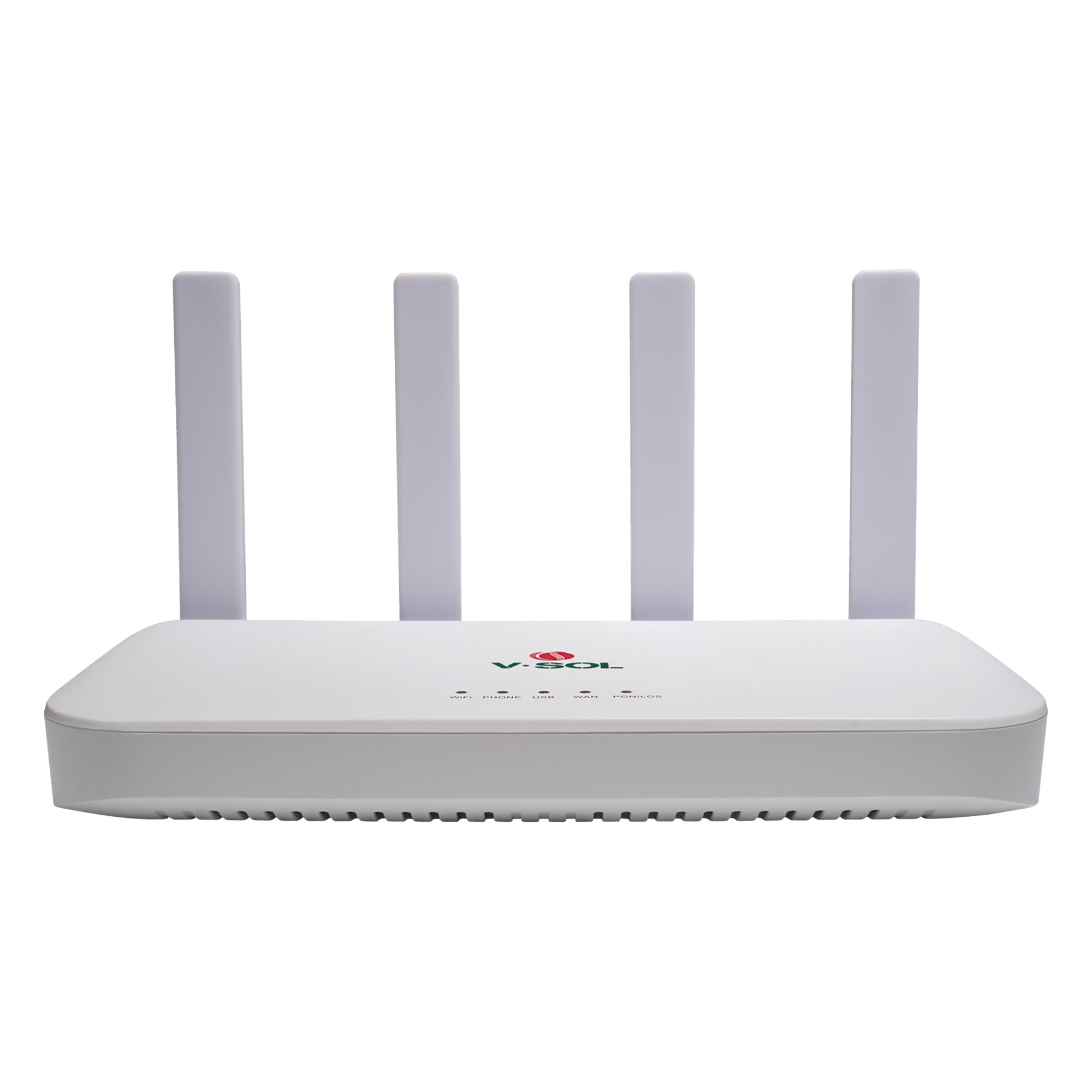ONU DualMode / Wi-Fi 6 / 4 Puertos Gigabit / 1 Puerto FXS / 1 Puerto PON SC/UPC / USB / 0.82 × 0.48 × 0.12 pies