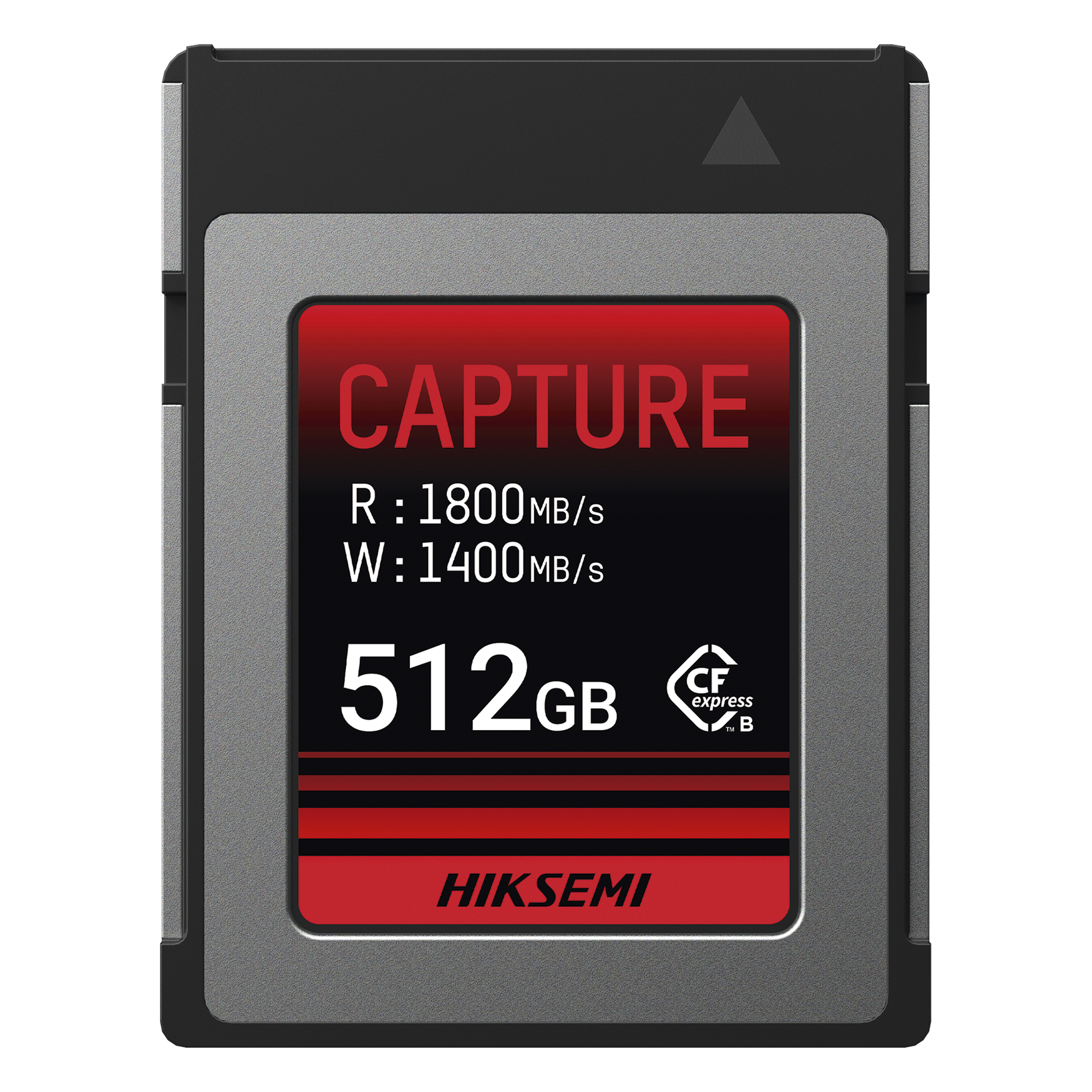 Memoria CFexpress Tipo B / 512 GB / 1800 MB/s Lectura / 1700 MB/s Escritura / PCIe Gen 3×2 / 8K RAW — HIKSEMI by HIKVISION · SKU HS-CFE-E300/512G