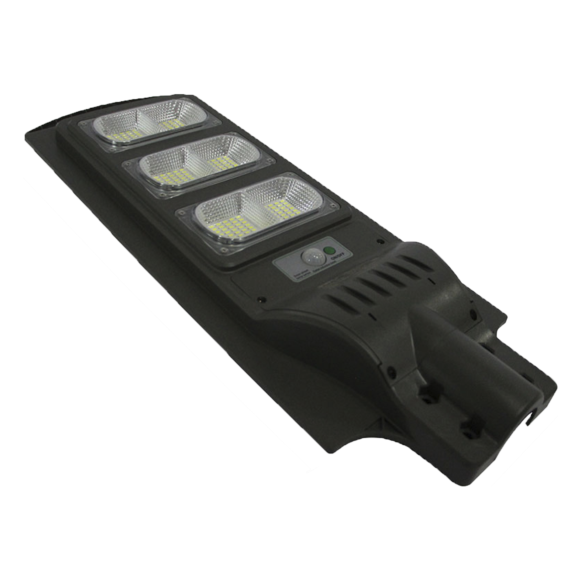 Luminaria Solar LED Urbana / 120 W / Flujo 2500-12500 lm / Sensor de Movimiento 8 m (26.2 ft) / Luz Fría 6500 K / Ángulo 120° — JWJ · SKU JALP-SOL01-120