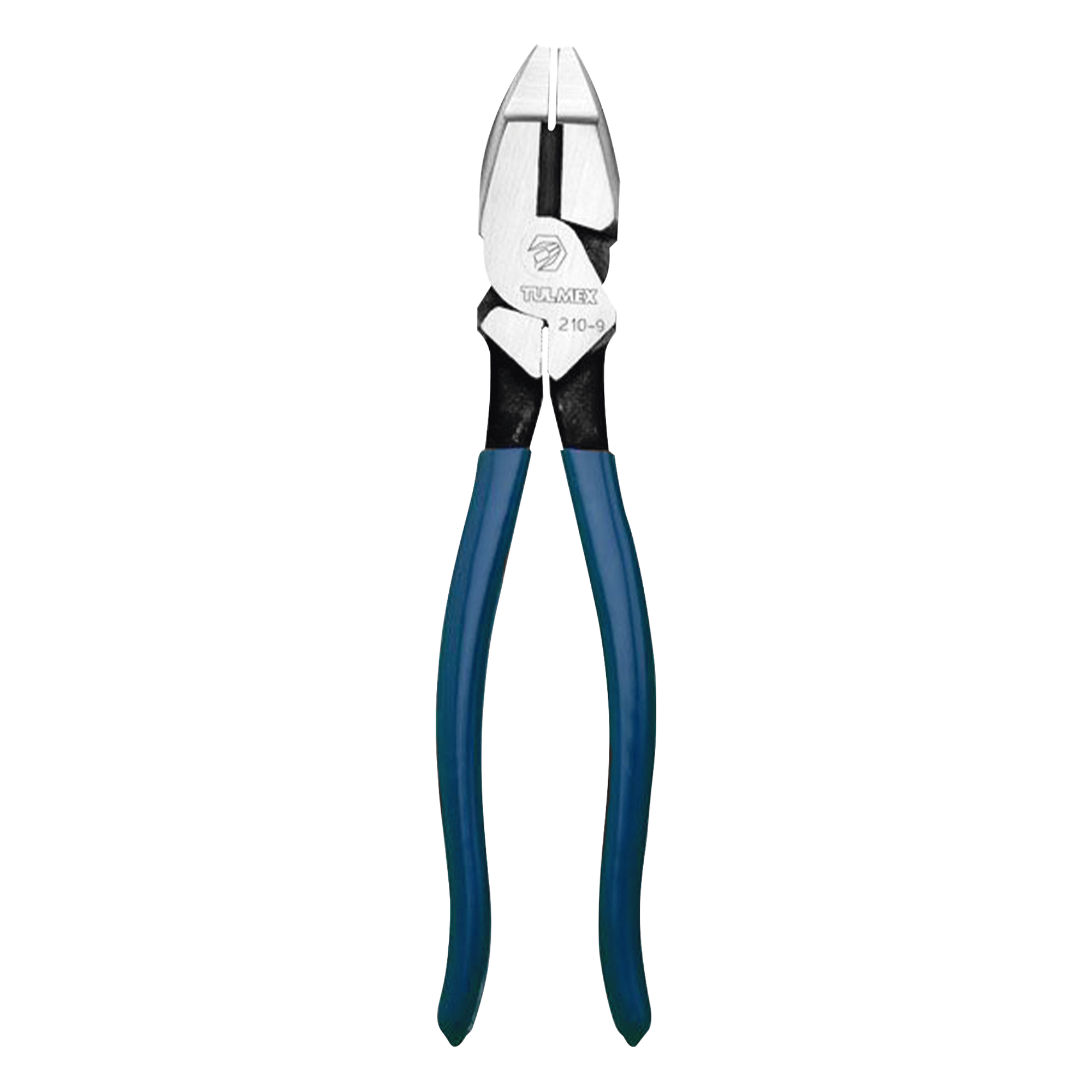 Pinza de Electricista / 9 Pulgadas (228 mm) / Alta Palanca / Cabeza Redondeada / Mangos Ergonómicos — TULMEX · SKU D210-9